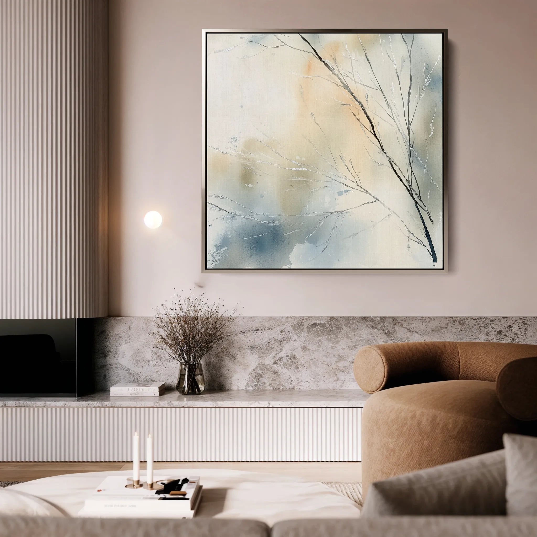Abstract 1073 Canvas Art 60 x 60 cm / Black