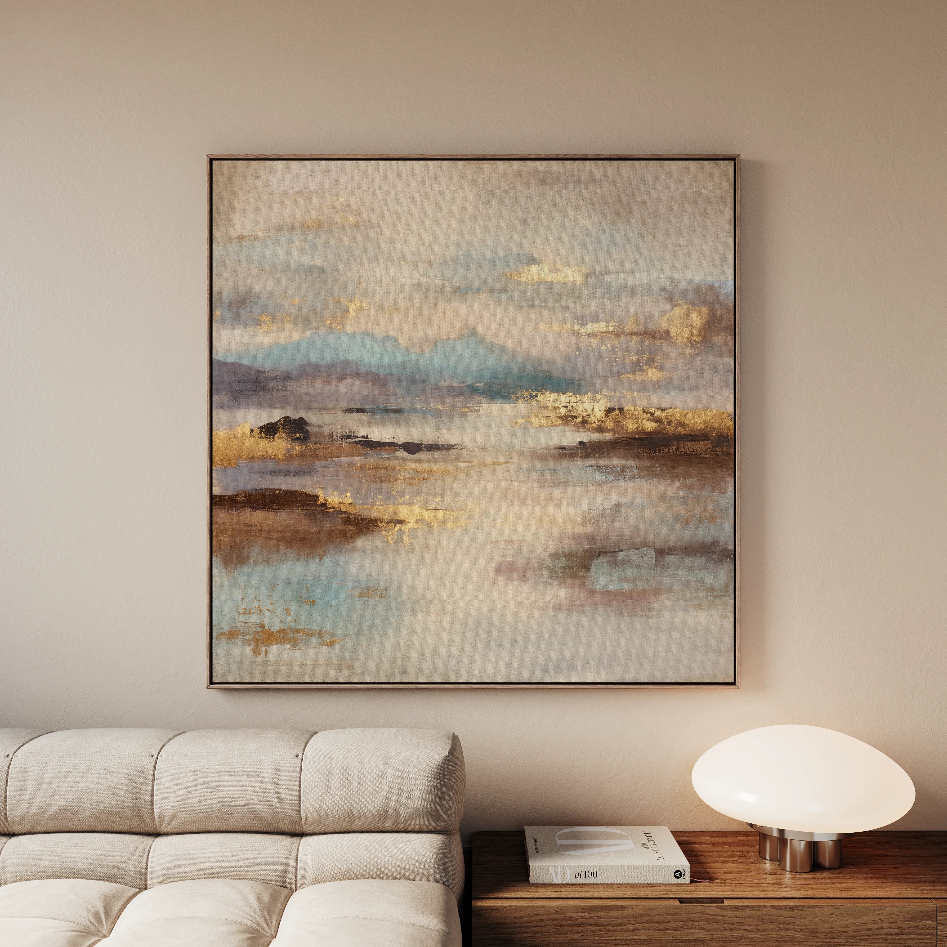 Abstract 1074 Canvas Art 60 x 60 cm / Black