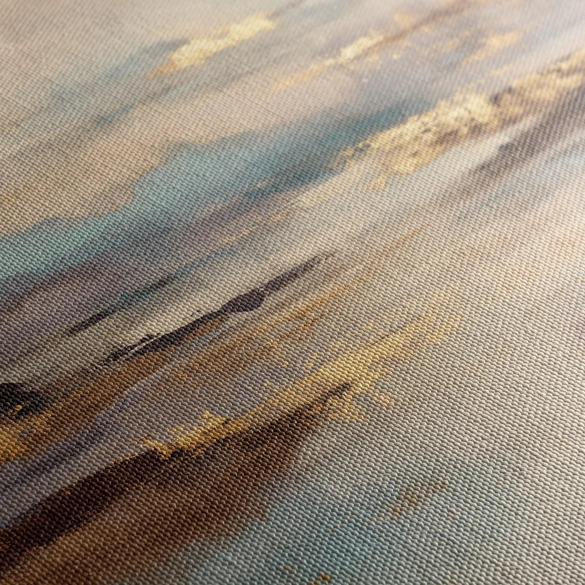 Abstract 1074 Canvas Art 60 x 60 cm / Black