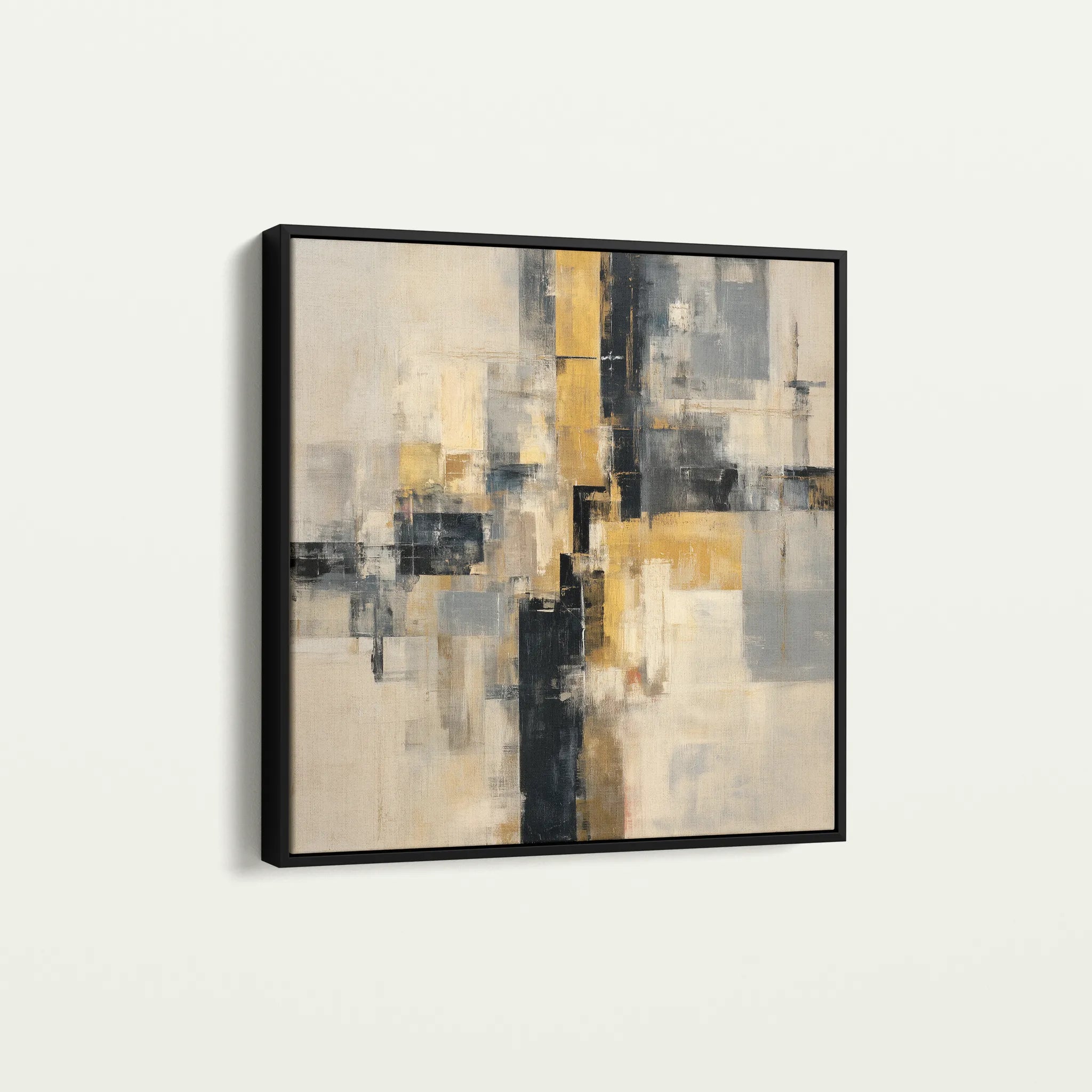 Abstract 1075 Canvas Art 60 x 60 cm / Black