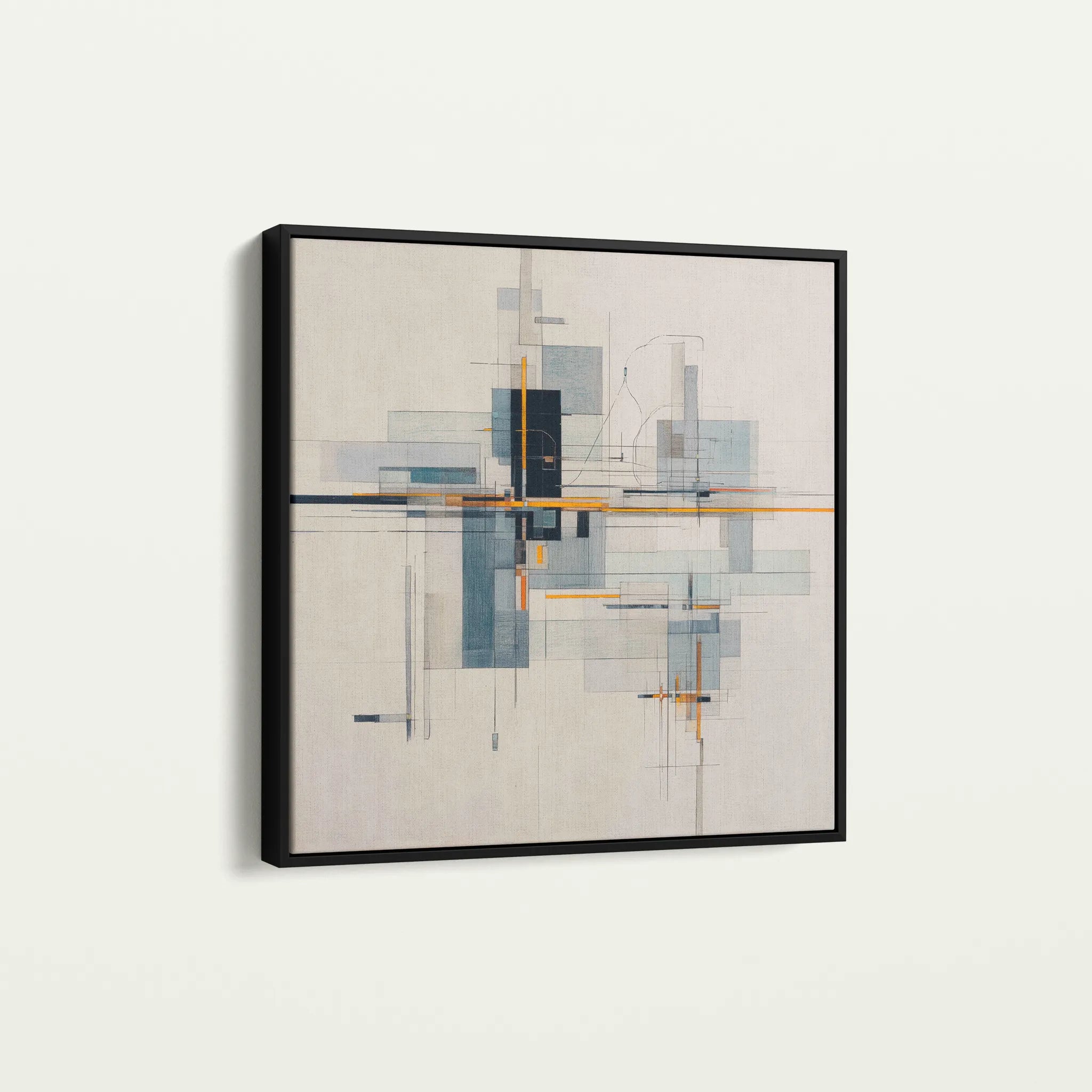 Abstract 1076 Canvas Art 60 x 60 cm / Black