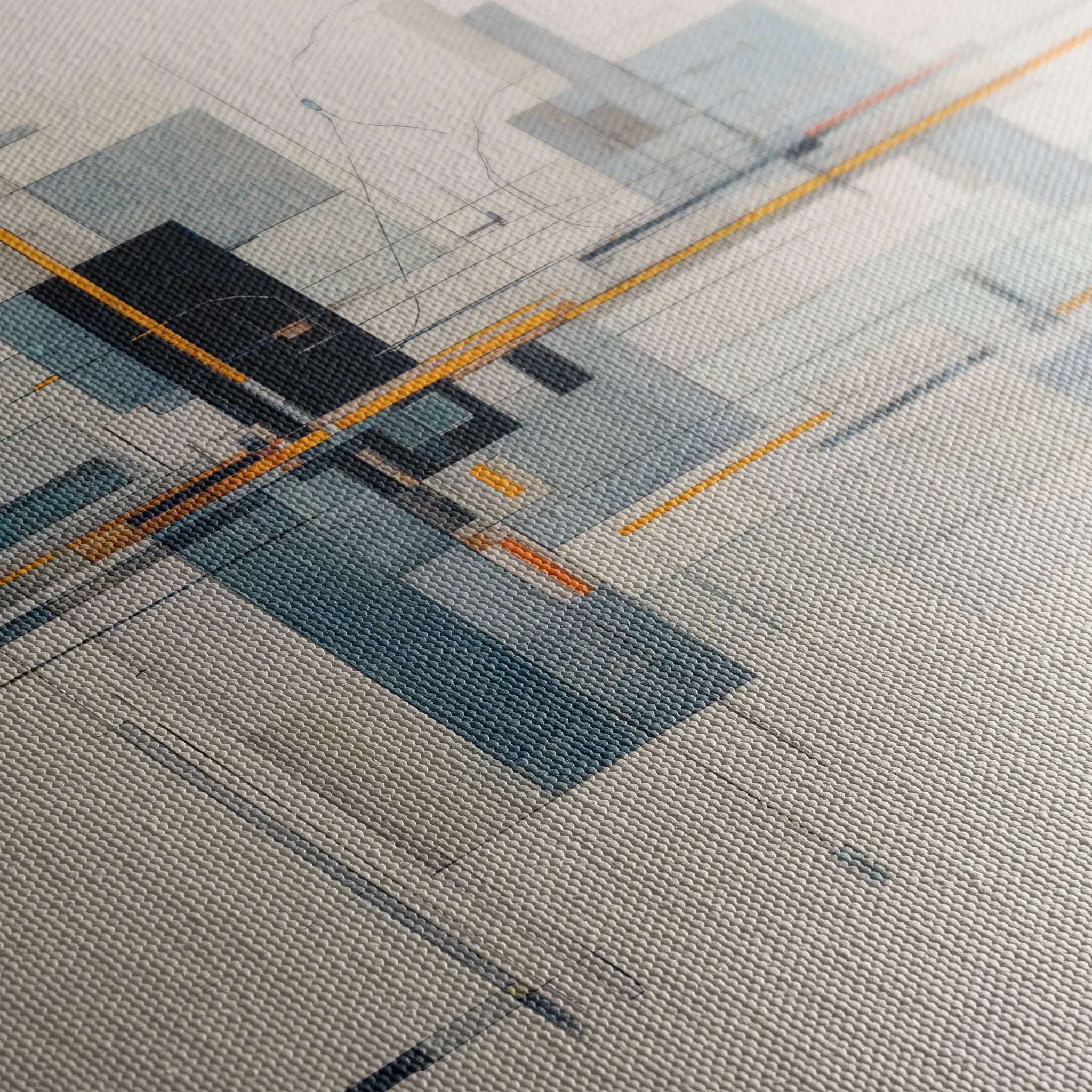 Abstract 1076 Canvas Art 60 x 60 cm / Black