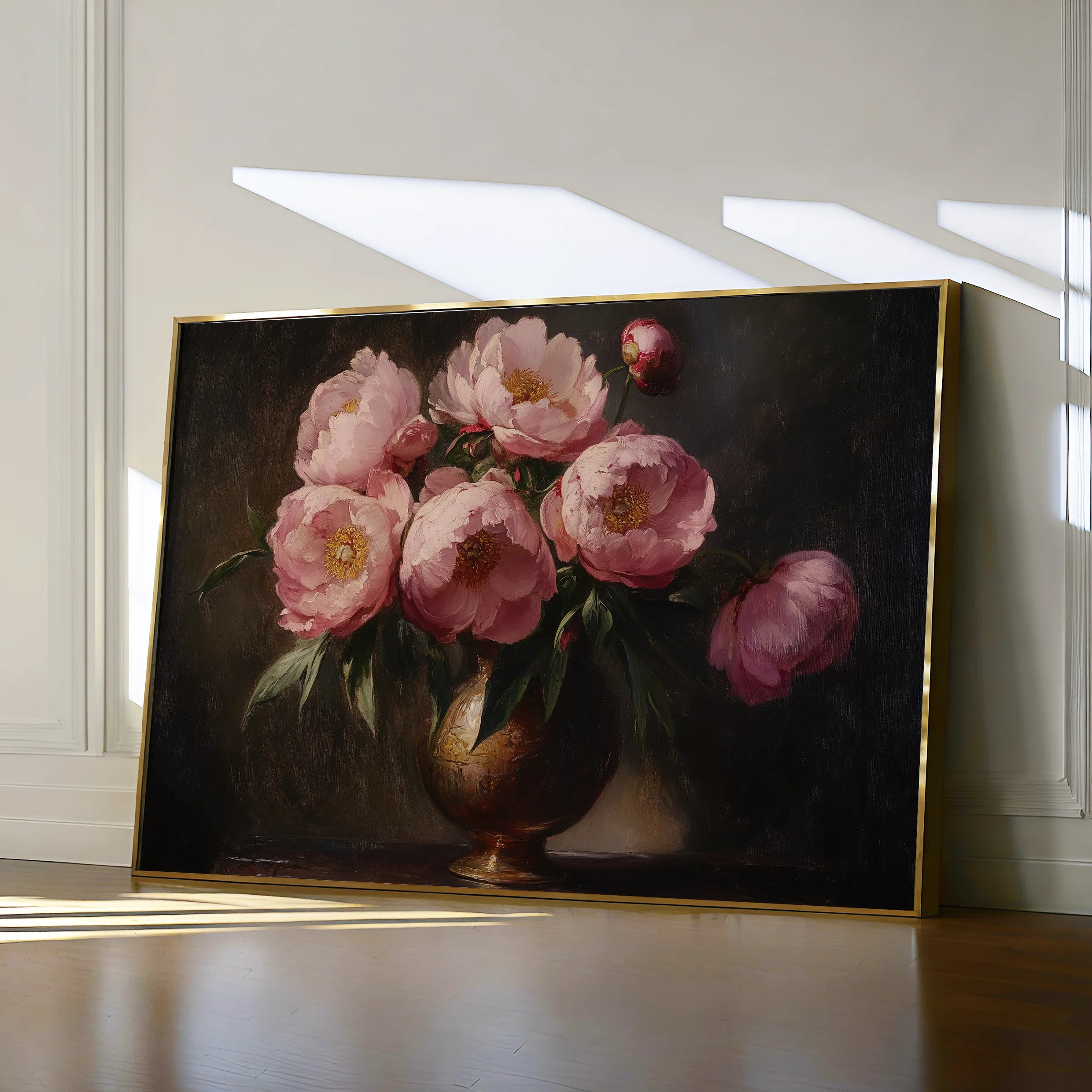 Floral 1076 Canvas Art 60 x 40 cm / Black