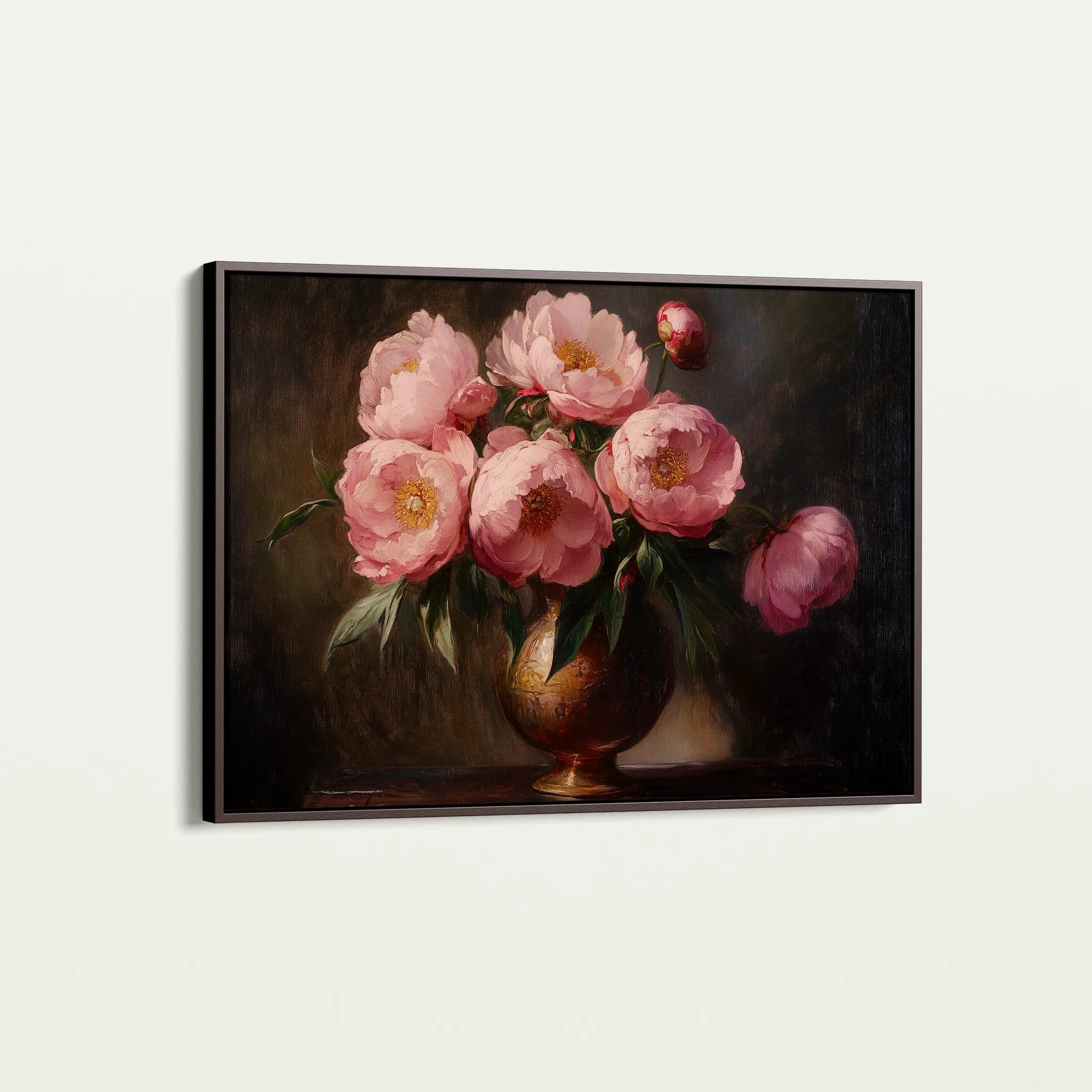 Floral 1076 Canvas Art 60 x 40 cm / Black