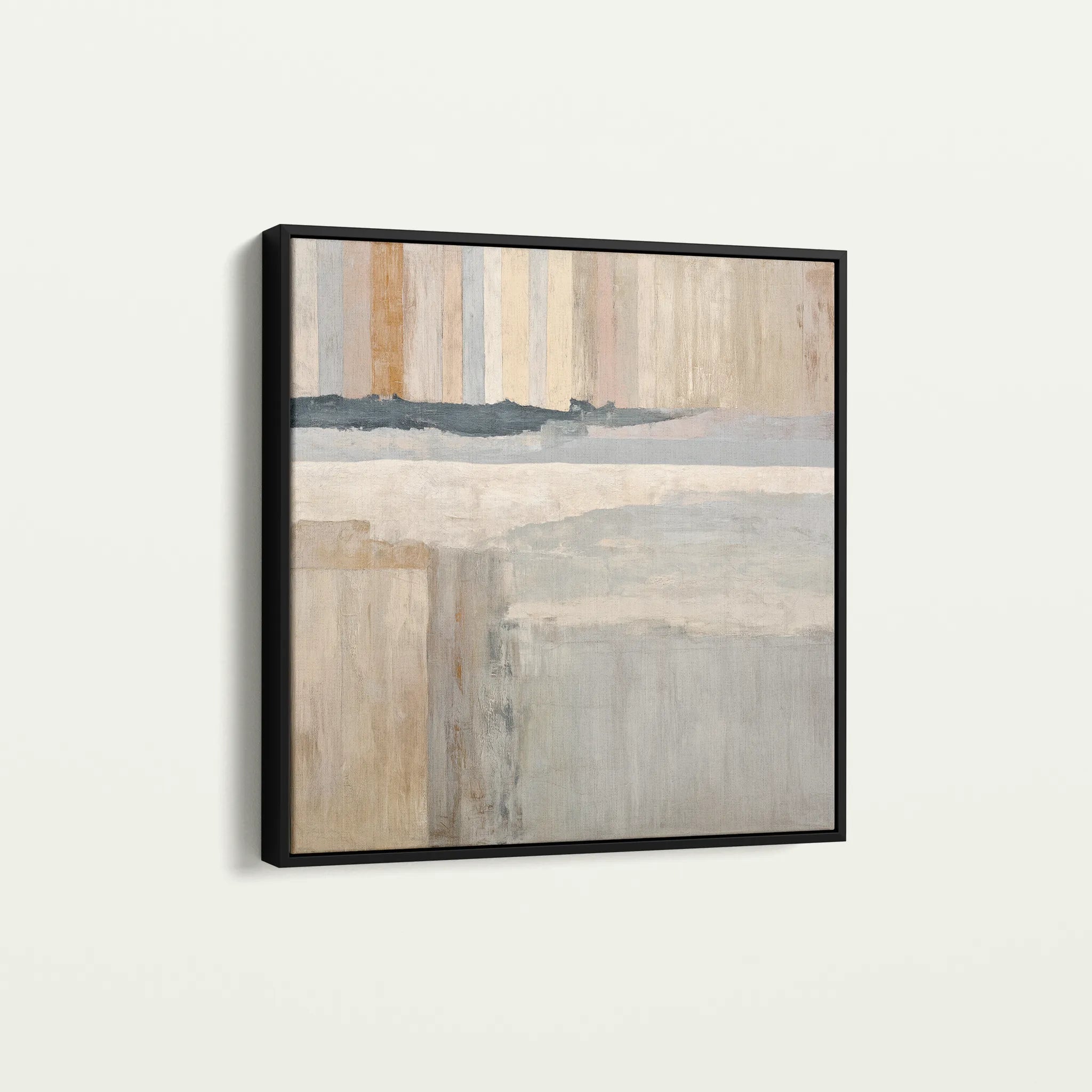 Abstract 1077 Canvas Art 60 x 60 cm / Black