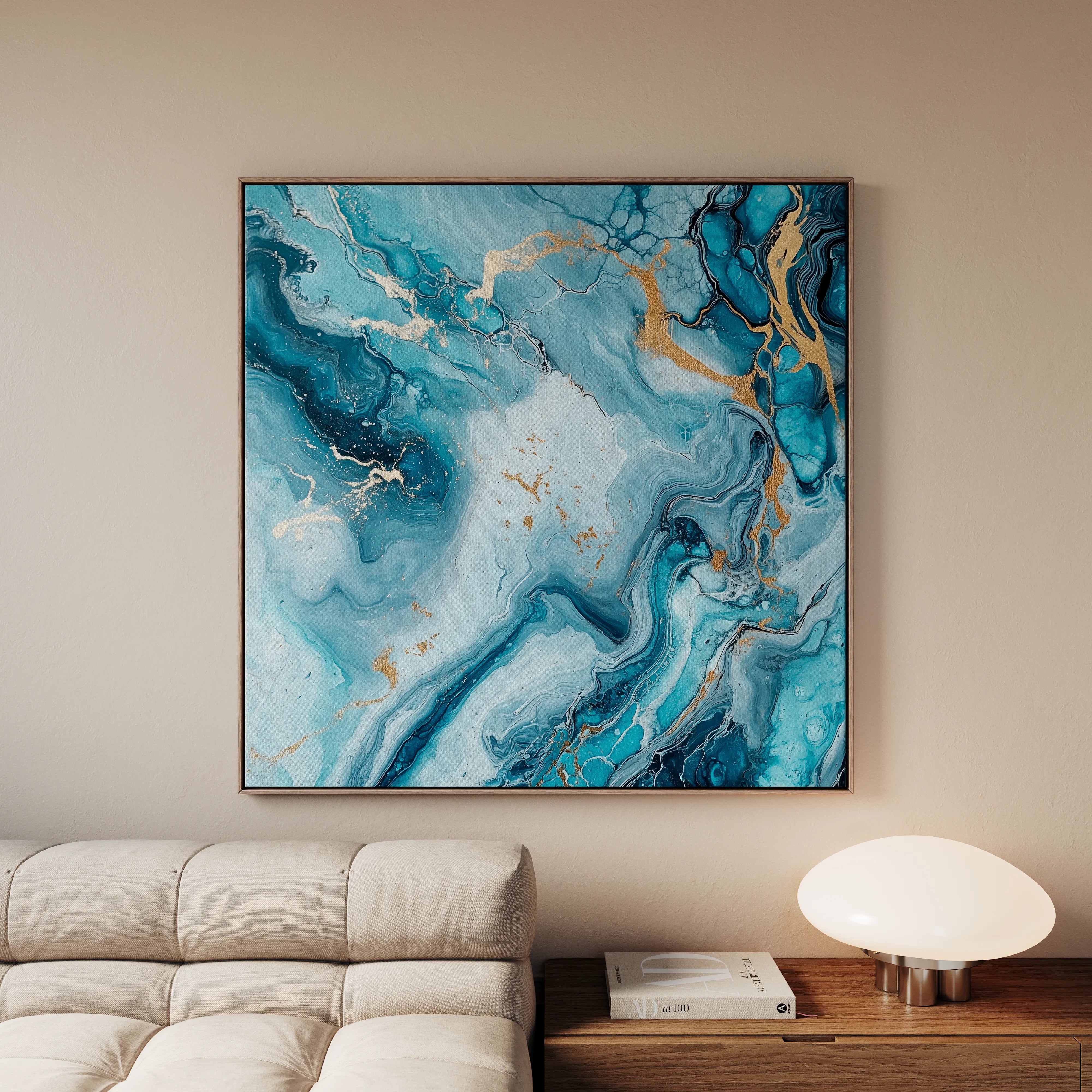 Abstract 1078 Canvas Art 60 x 60 cm / Black