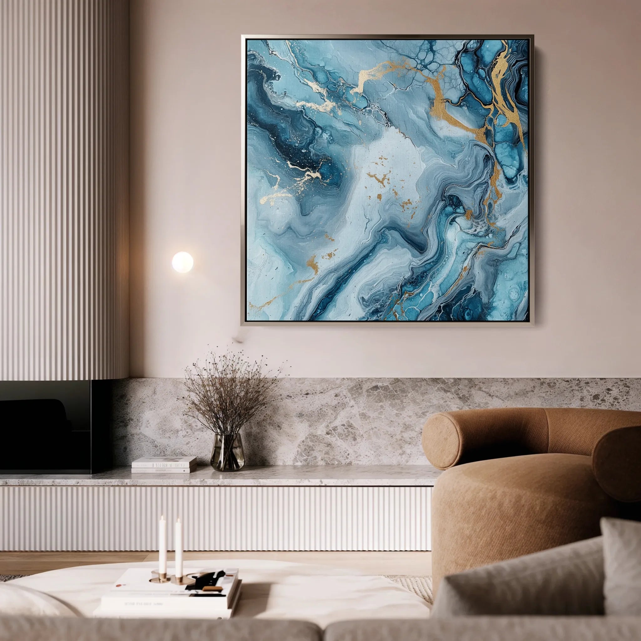 Abstract 1078 Canvas Art 60 x 60 cm / Black