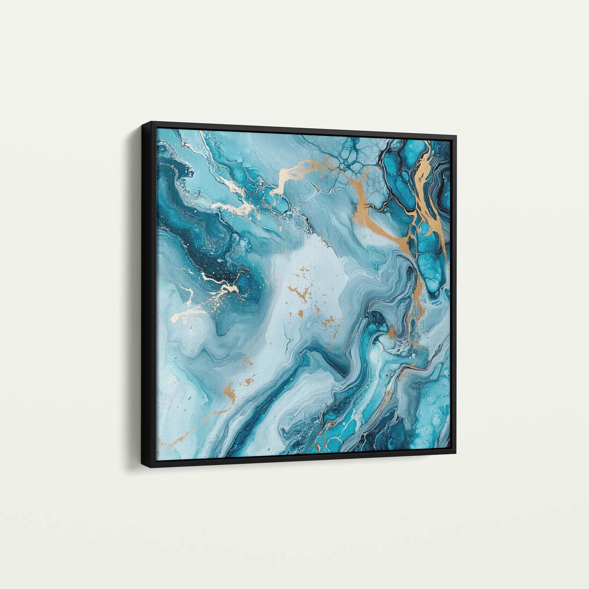 Abstract 1078 Canvas Art 60 x 60 cm / Black