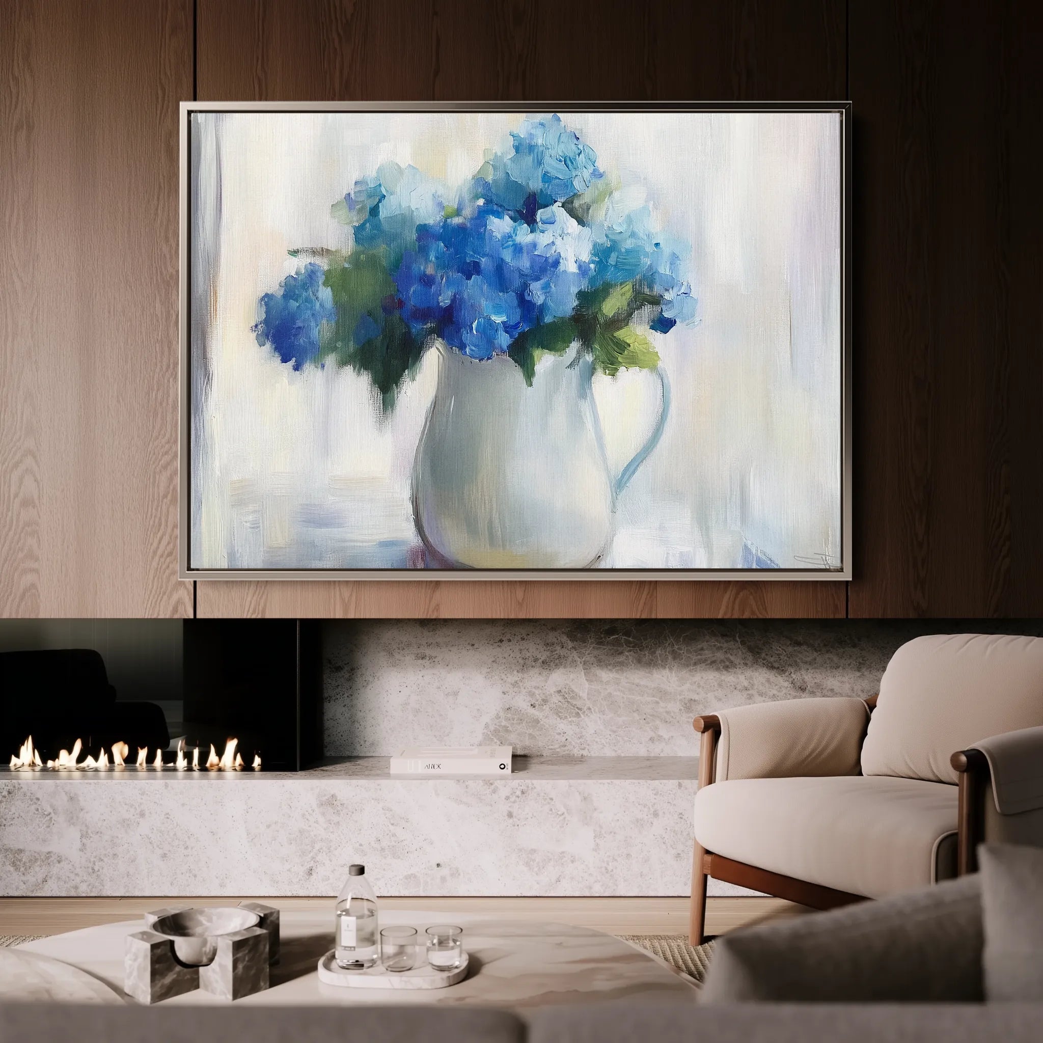 Floral 1078 Canvas Art 60 x 40 cm / Black