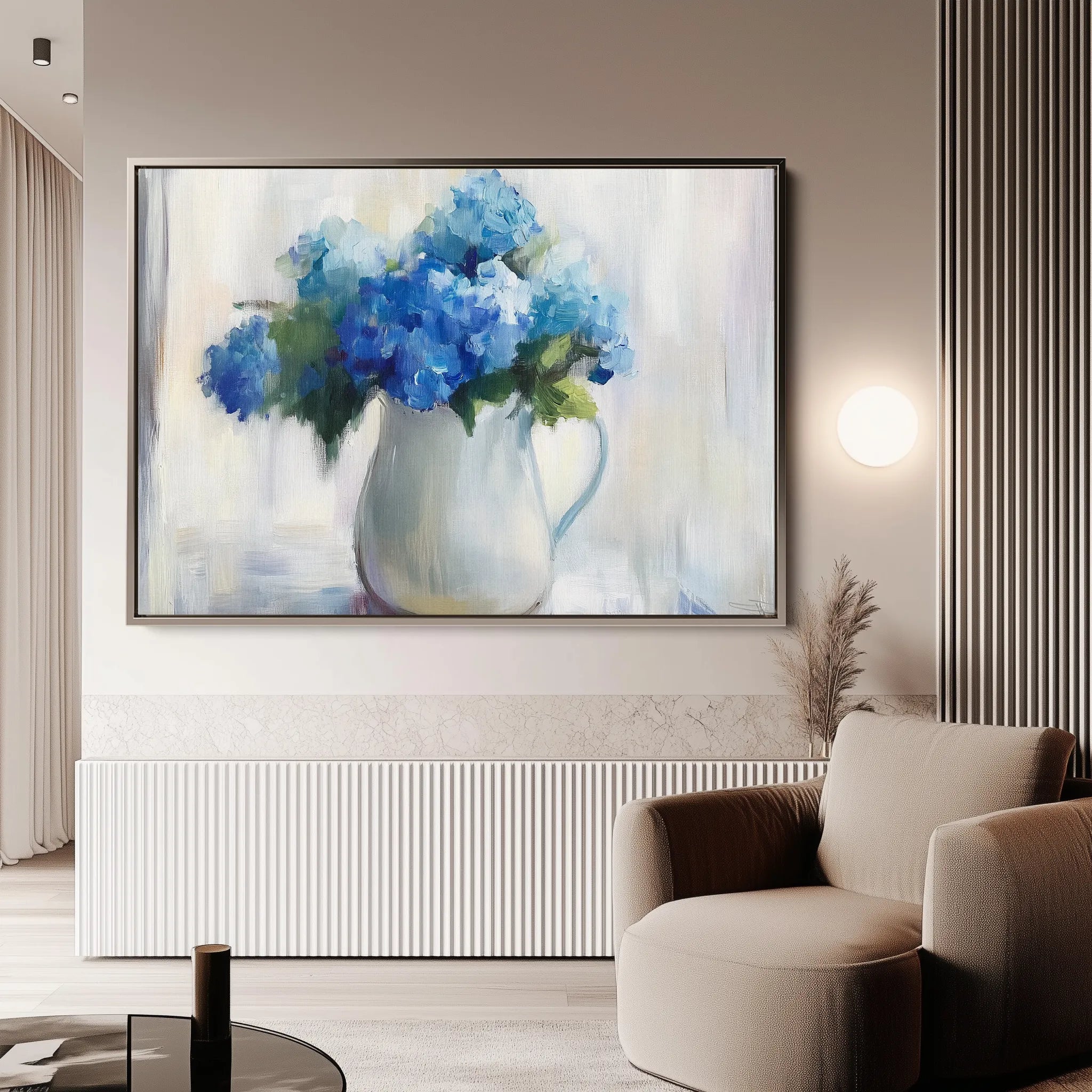 Floral 1078 Canvas Art 60 x 40 cm / Black