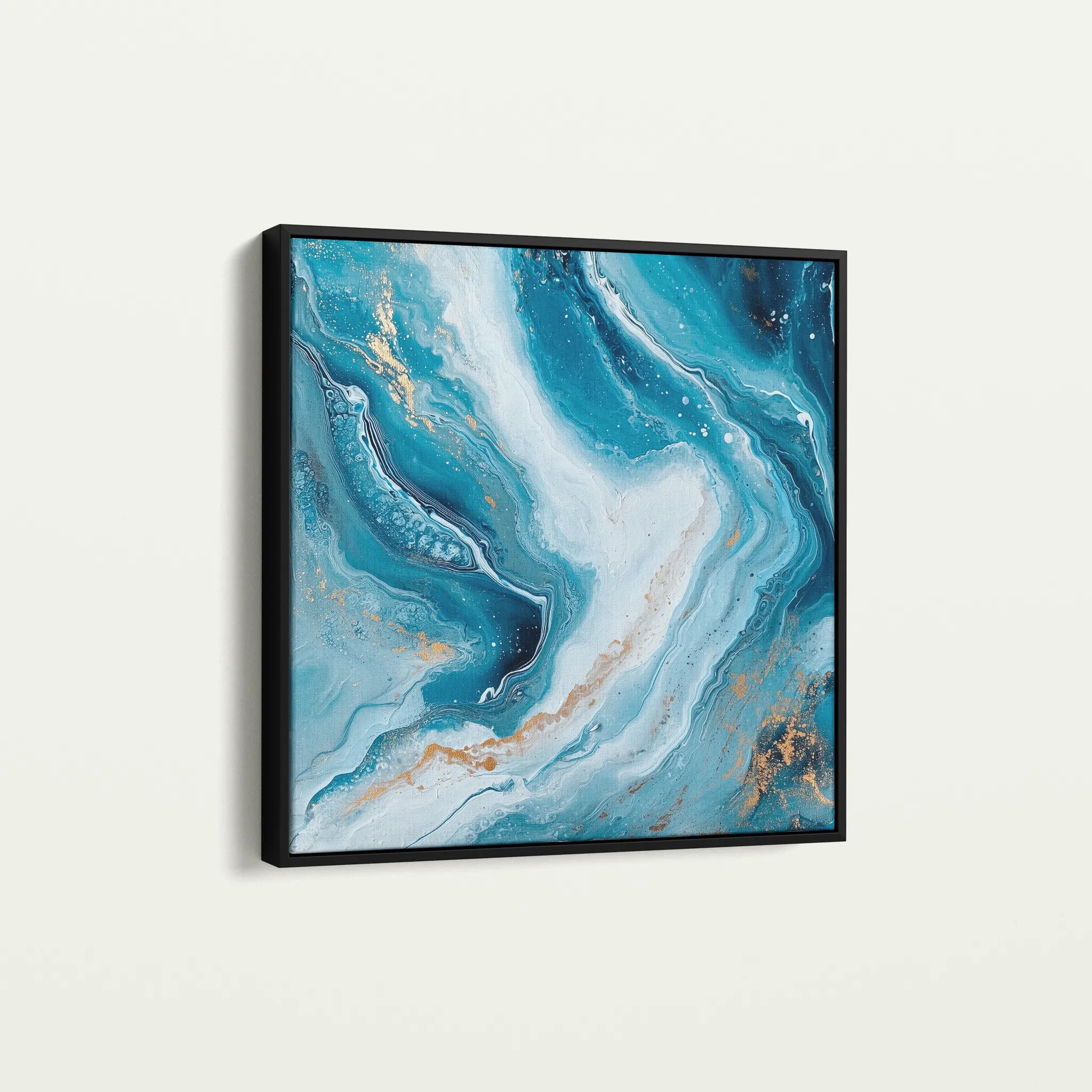 Abstract 1079 Canvas Art 60 x 60 cm / Black