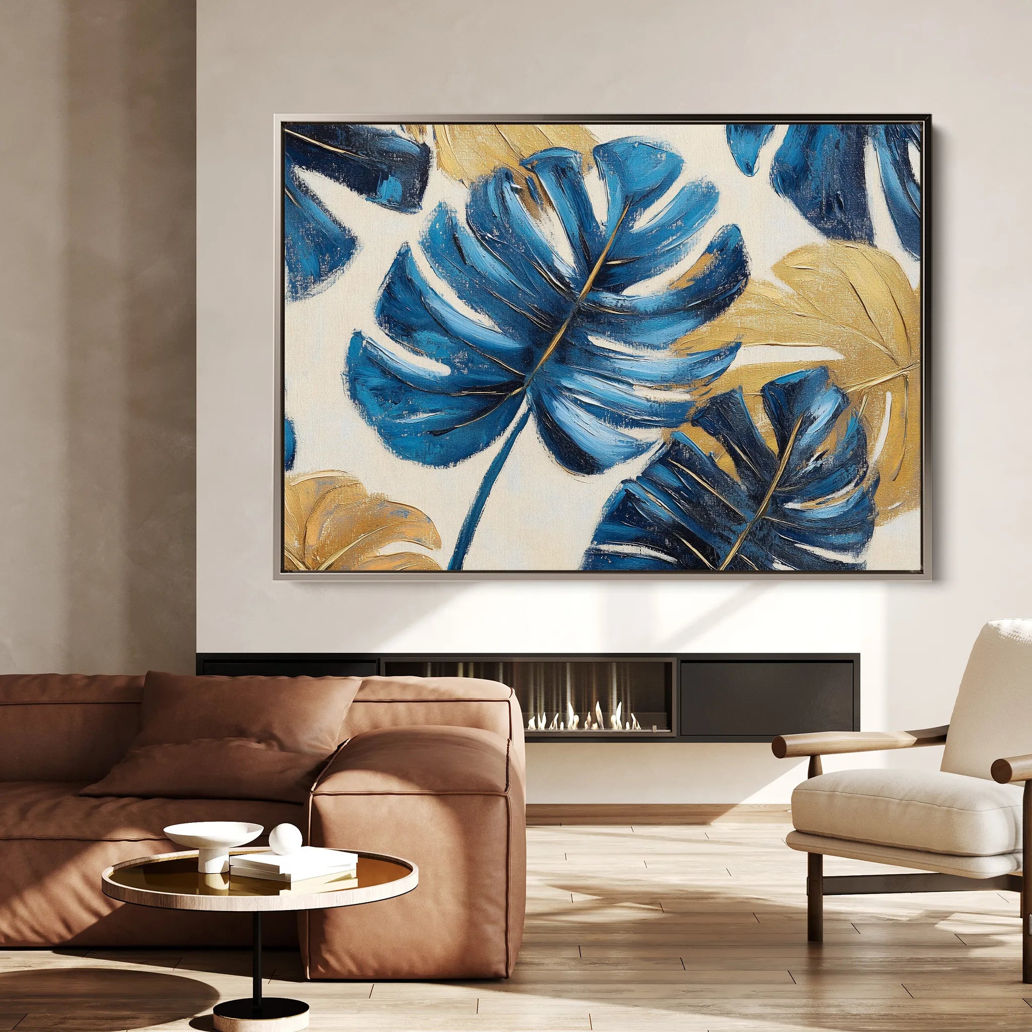 Floral 1079 Canvas Art 60 x 40 cm / Black