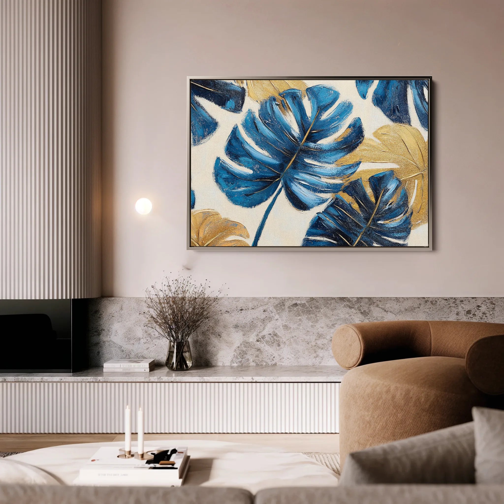 Floral 1079 Canvas Art 60 x 40 cm / Black