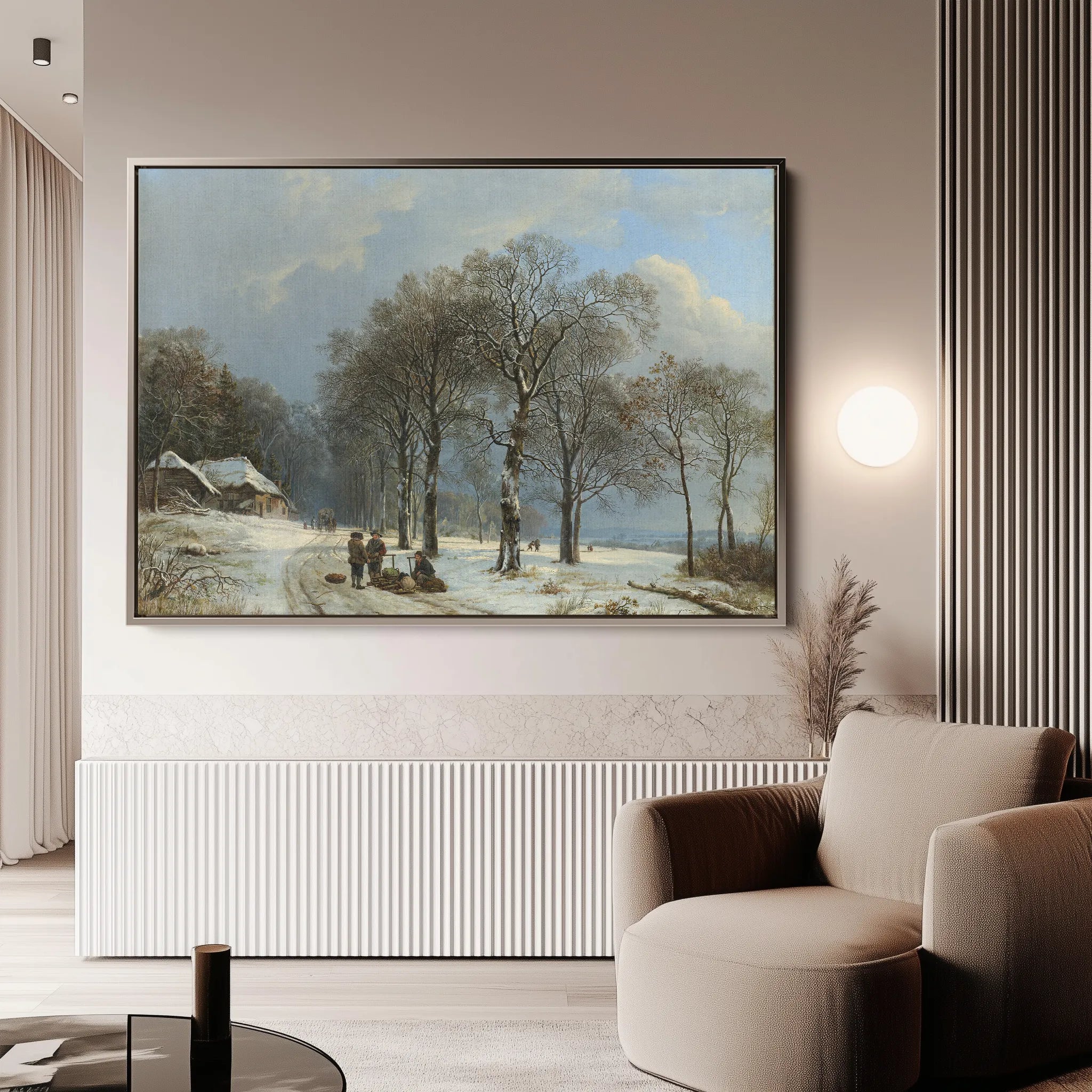 Landscape 108 Canvas Art 60 x 40 cm / Black