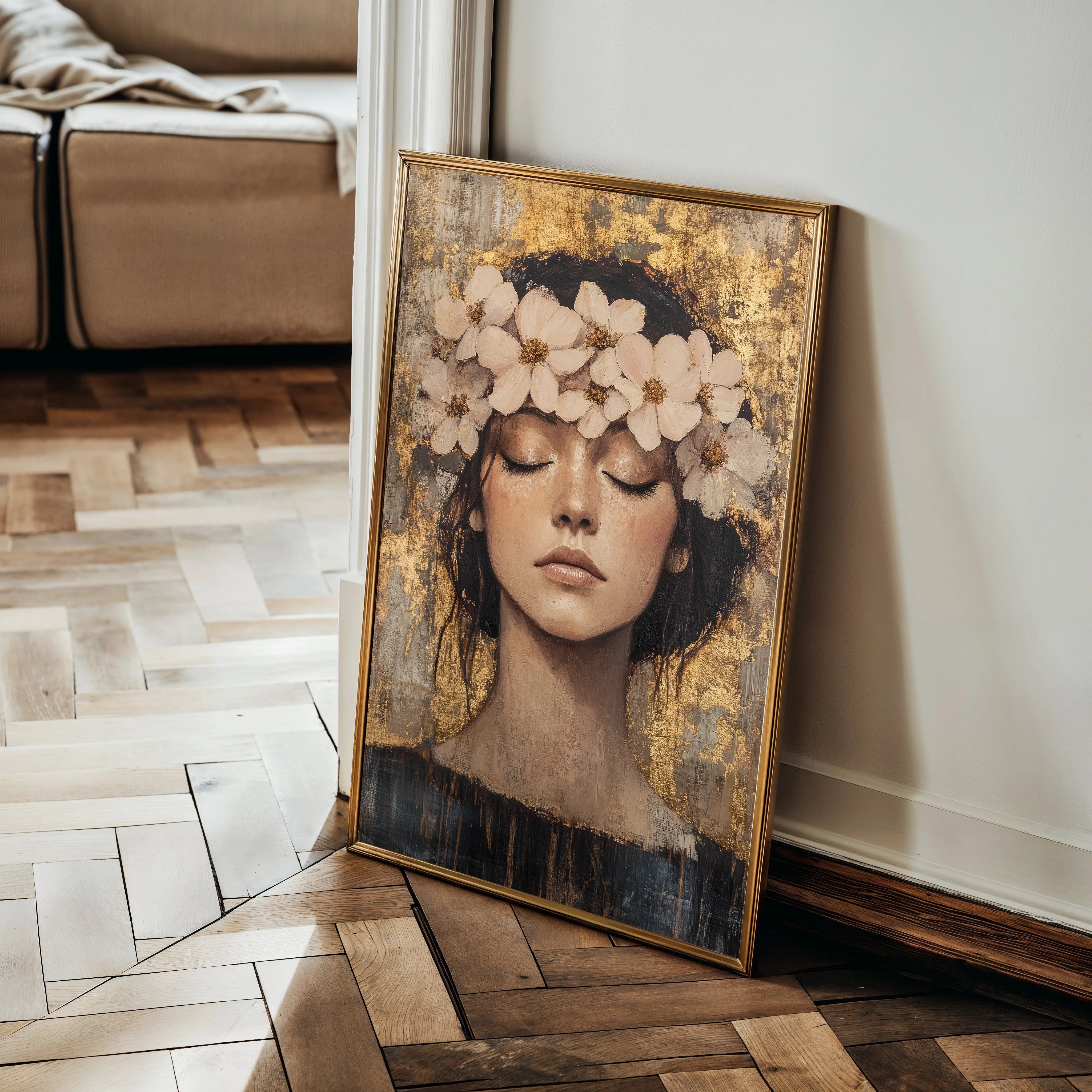Portrait 108 Canvas Art 60 x 40 cm / Black