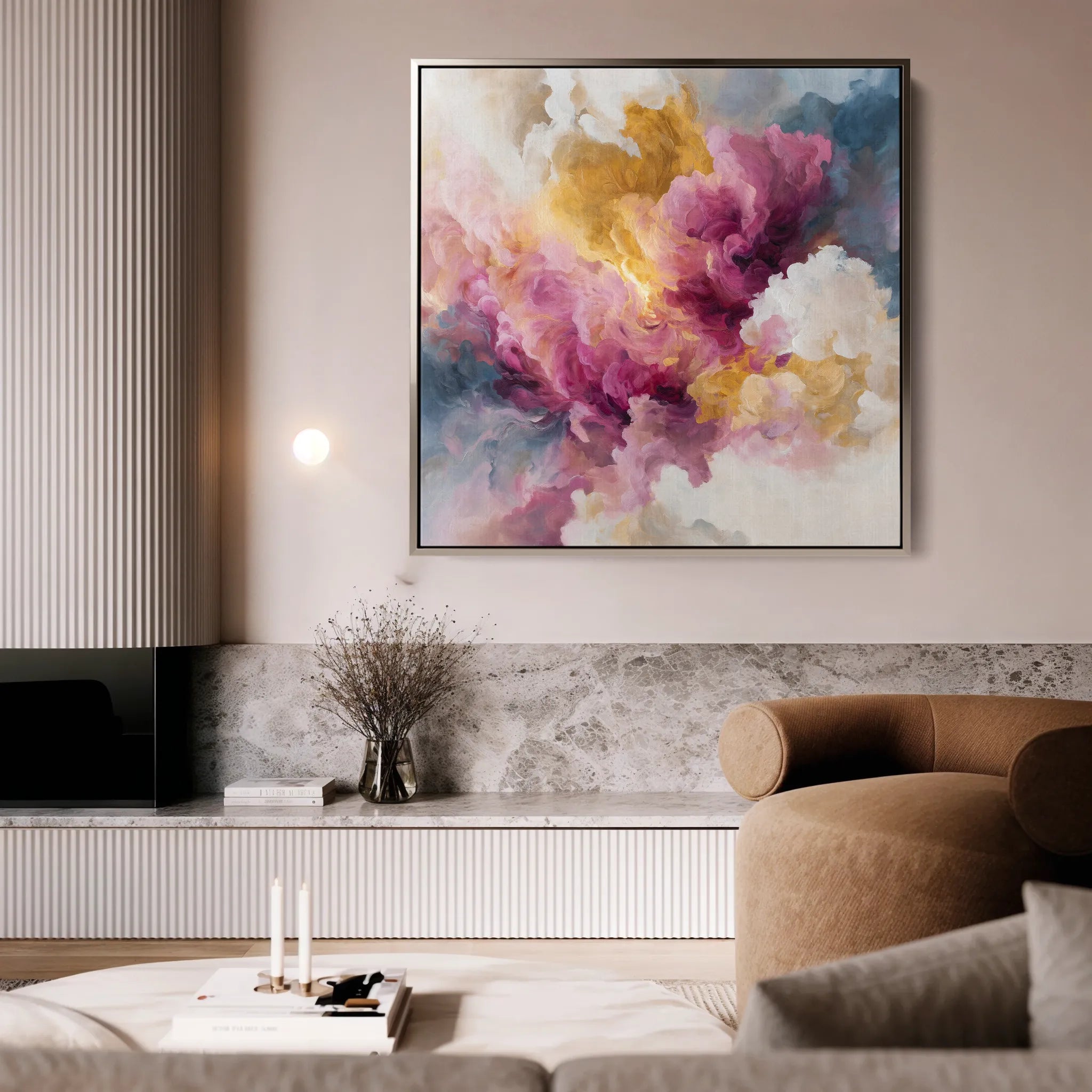 Abstract 1080 Canvas Art 60 x 60 cm / Black