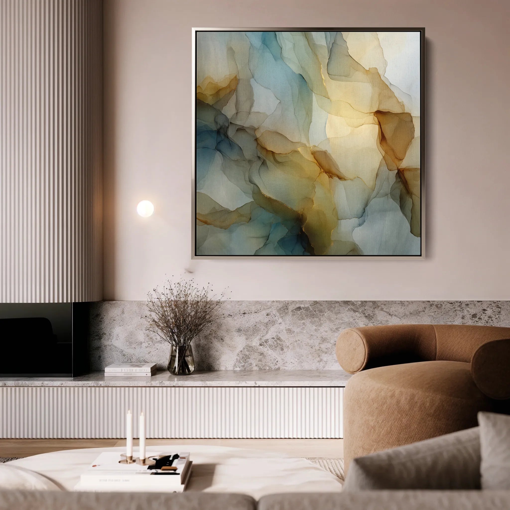 Abstract 1081 Canvas Art 60 x 60 cm / Black