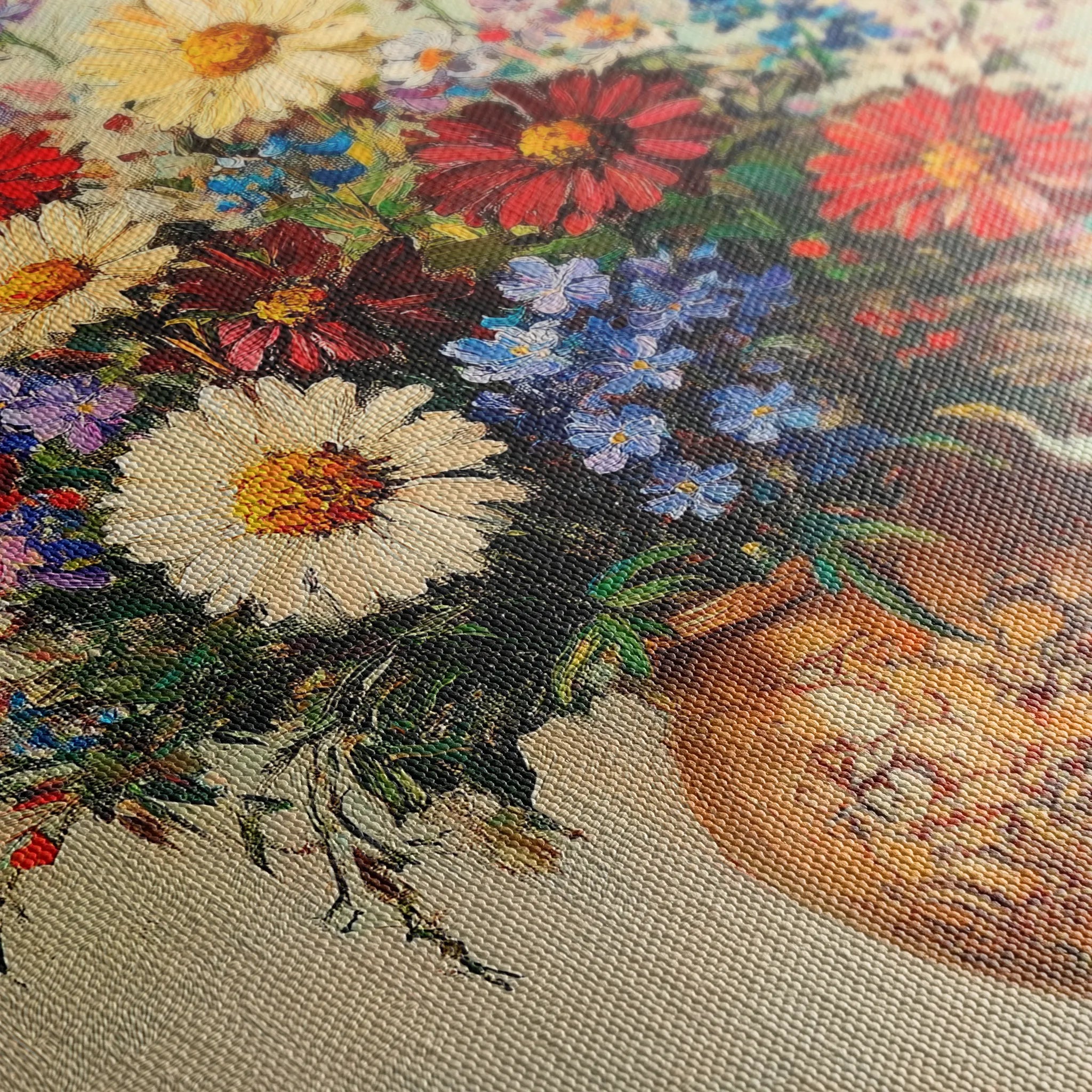 Floral 1081 Canvas Art 60 x 40 cm / Black