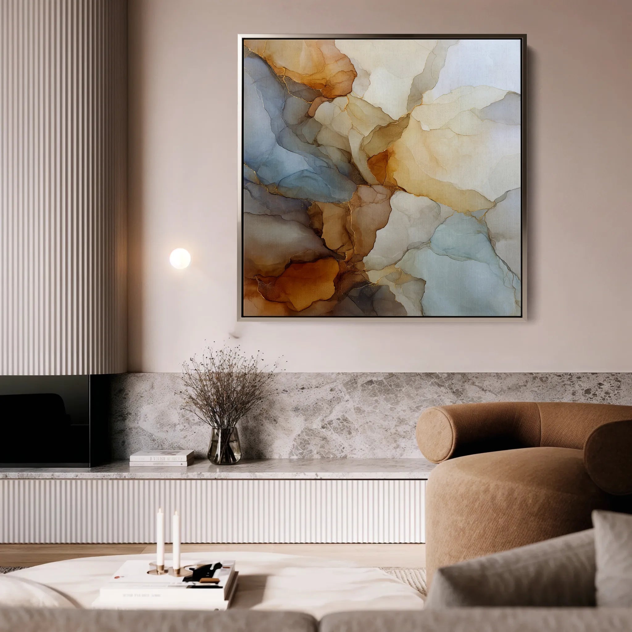 Abstract 1082 Canvas Art 60 x 60 cm / Black