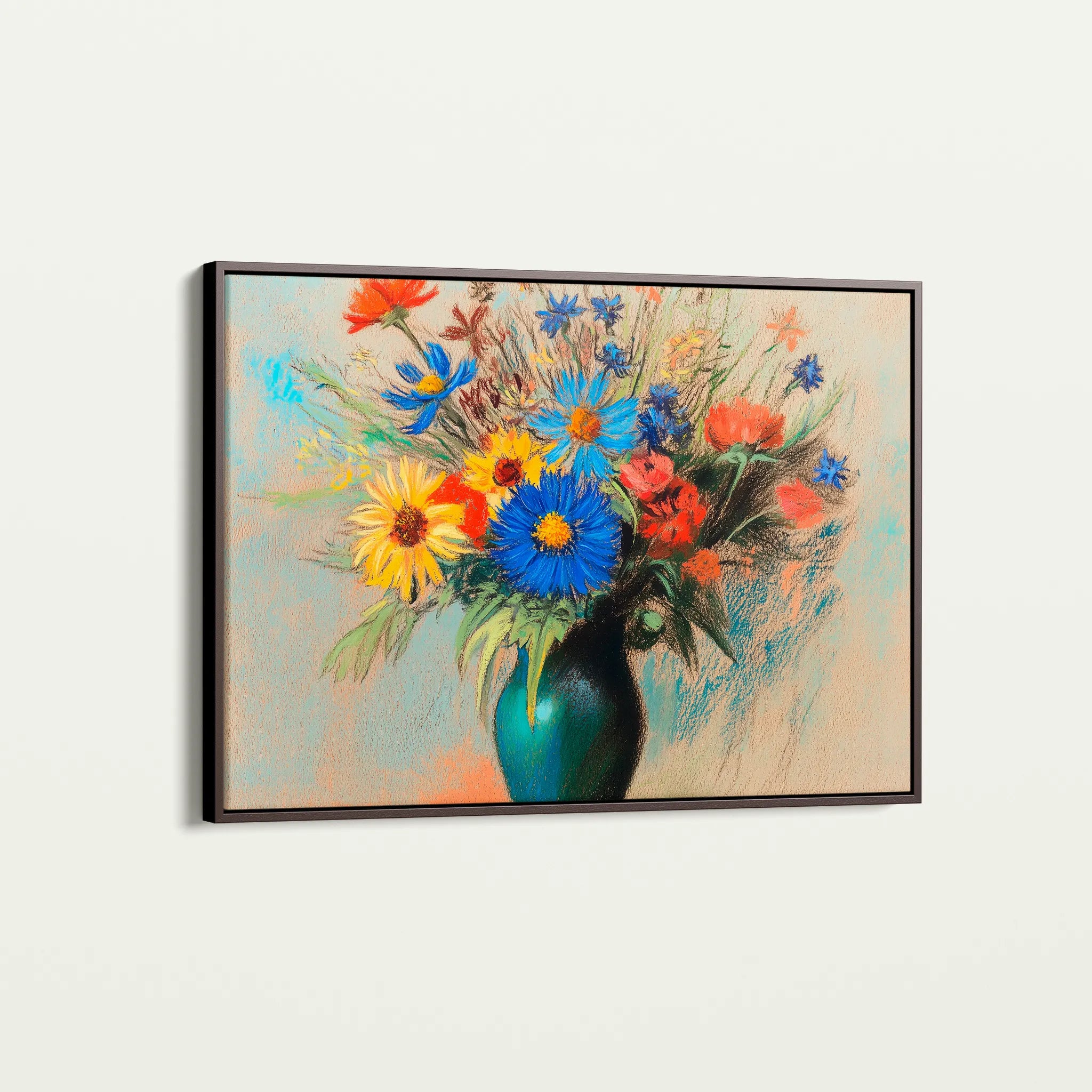 Floral 1083 Canvas Art 60 x 40 cm / Black