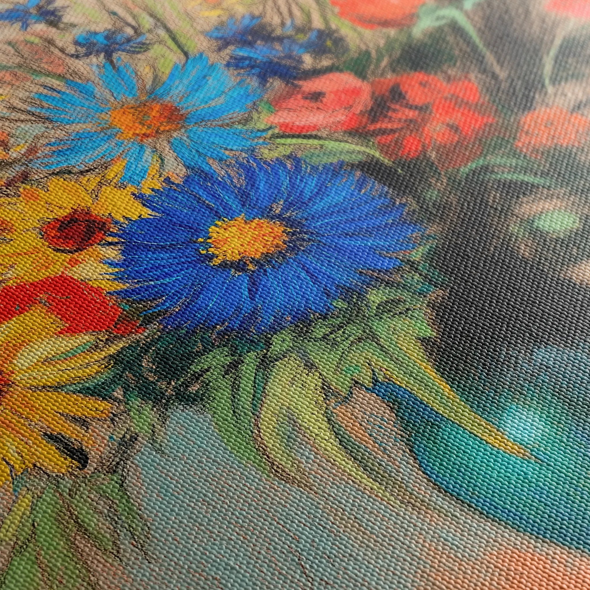 Floral 1083 Canvas Art 60 x 40 cm / Black