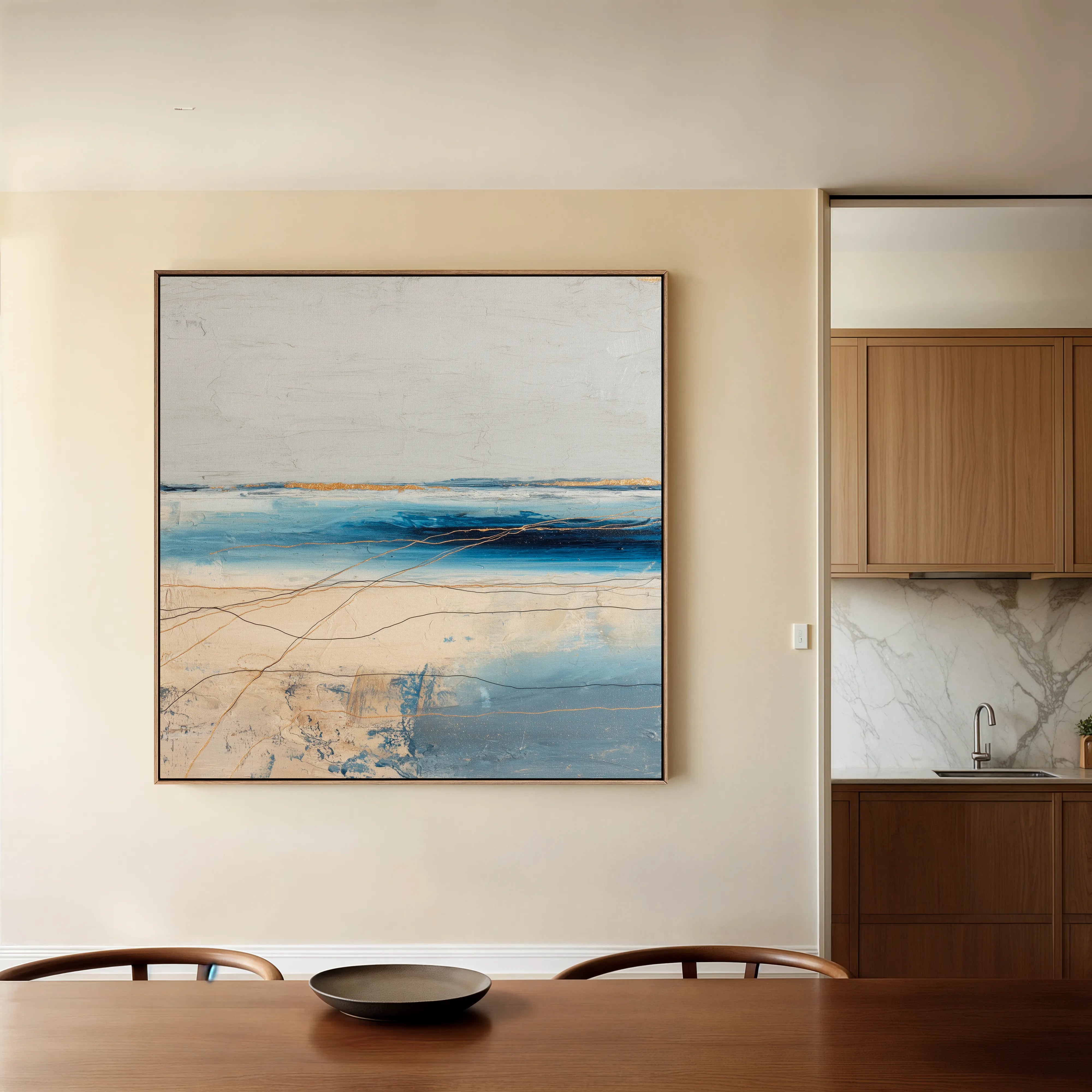 Abstract 1084 Canvas Art 60 x 60 cm / Black