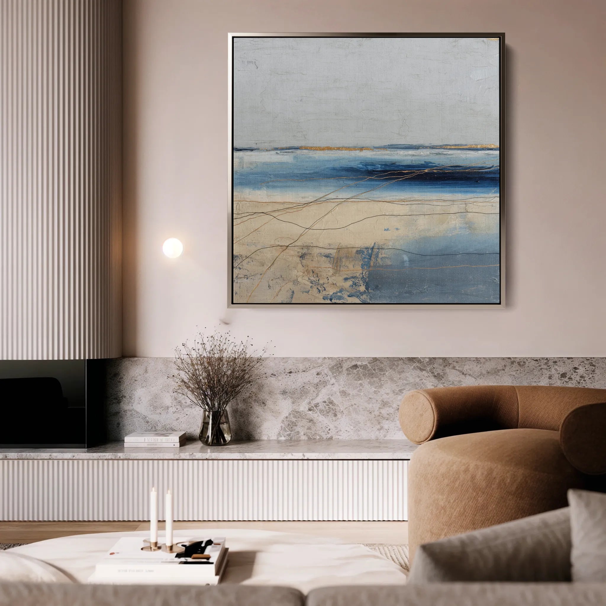 Abstract 1084 Canvas Art 60 x 60 cm / Black