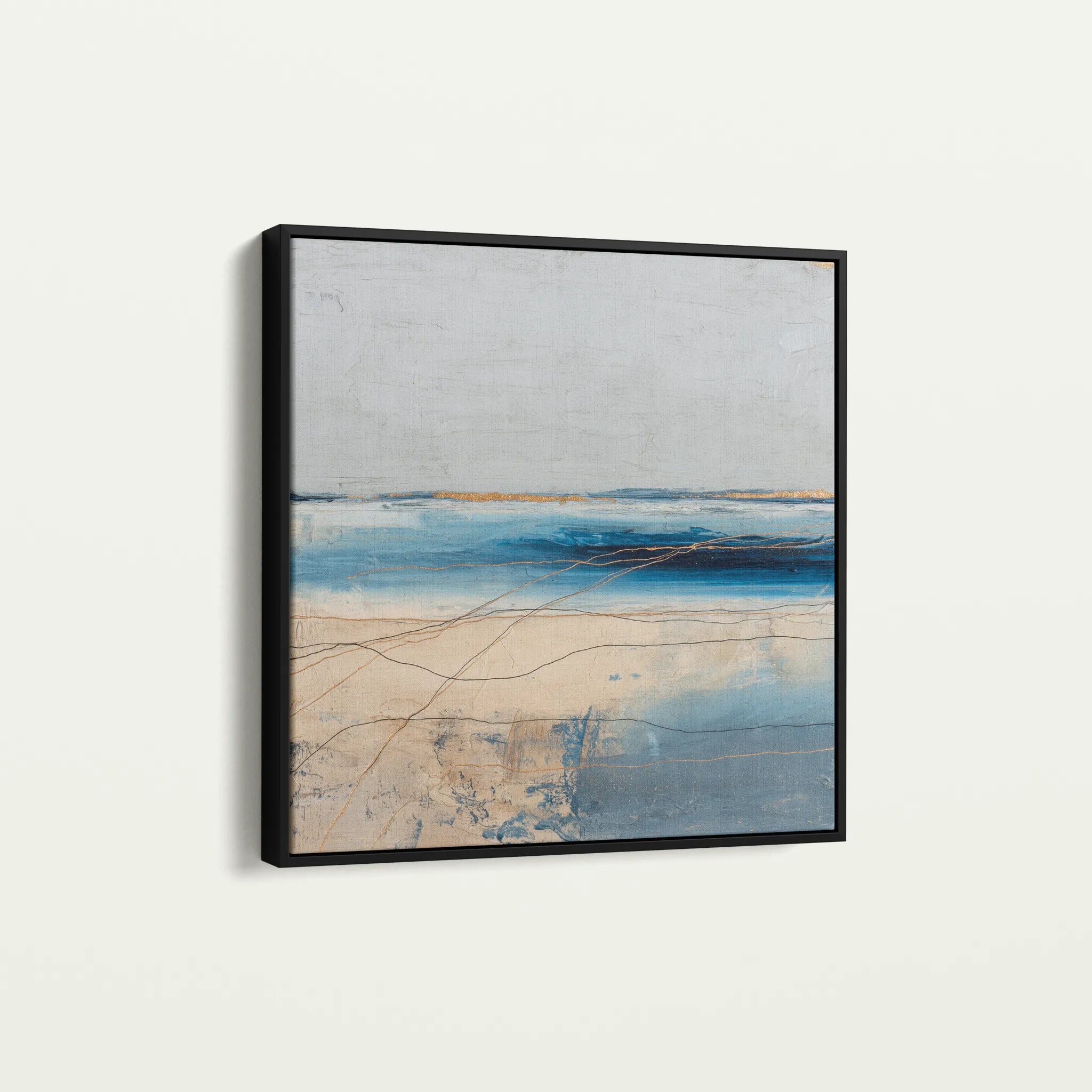 Abstract 1084 Canvas Art 60 x 60 cm / Black