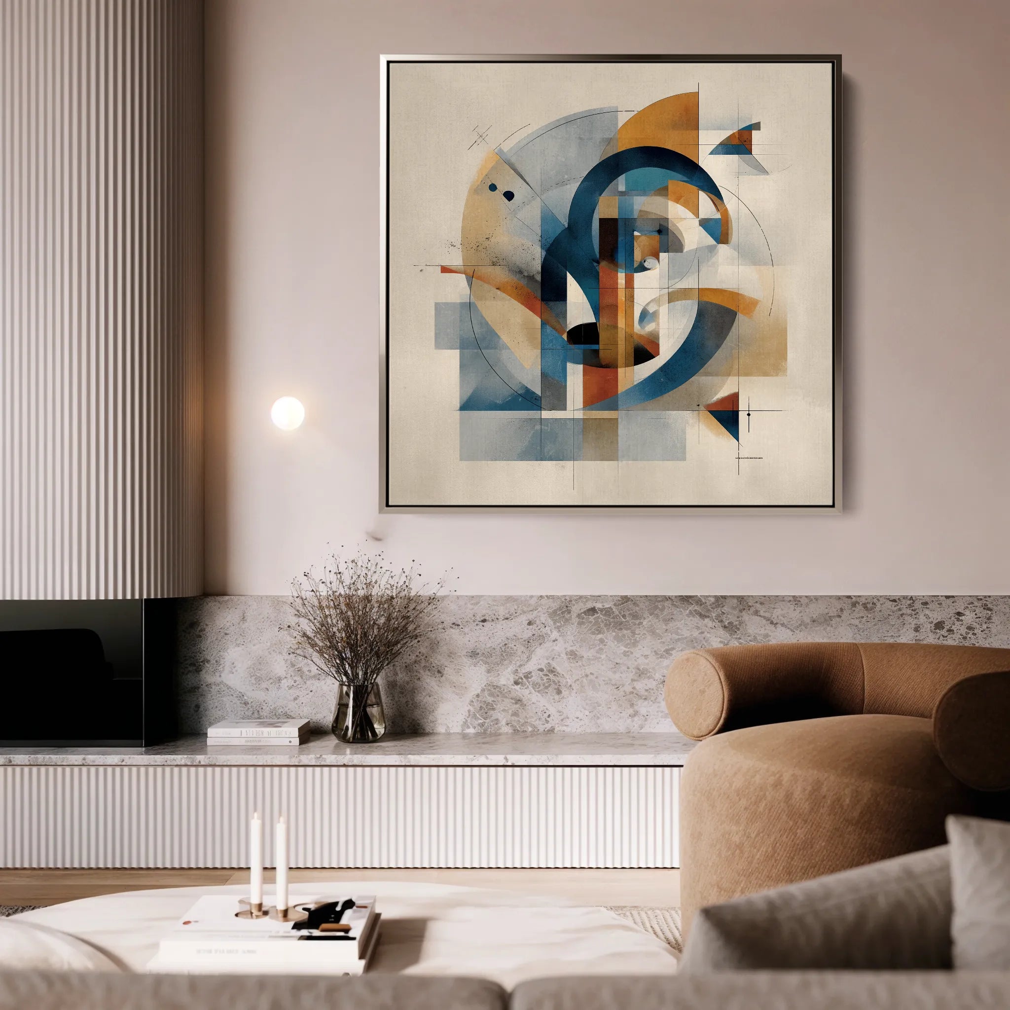 Abstract 1085 Canvas Art 60 x 60 cm / Black