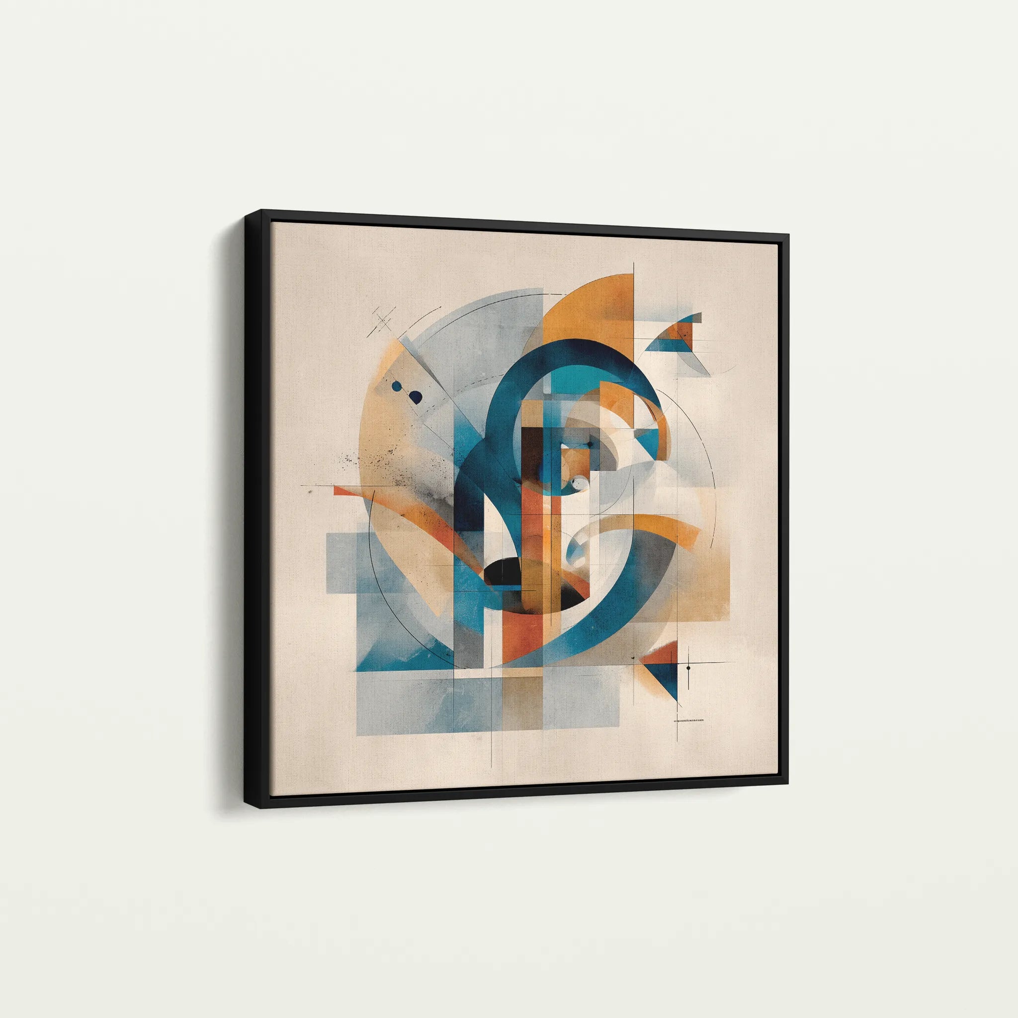 Abstract 1085 Canvas Art 60 x 60 cm / Black