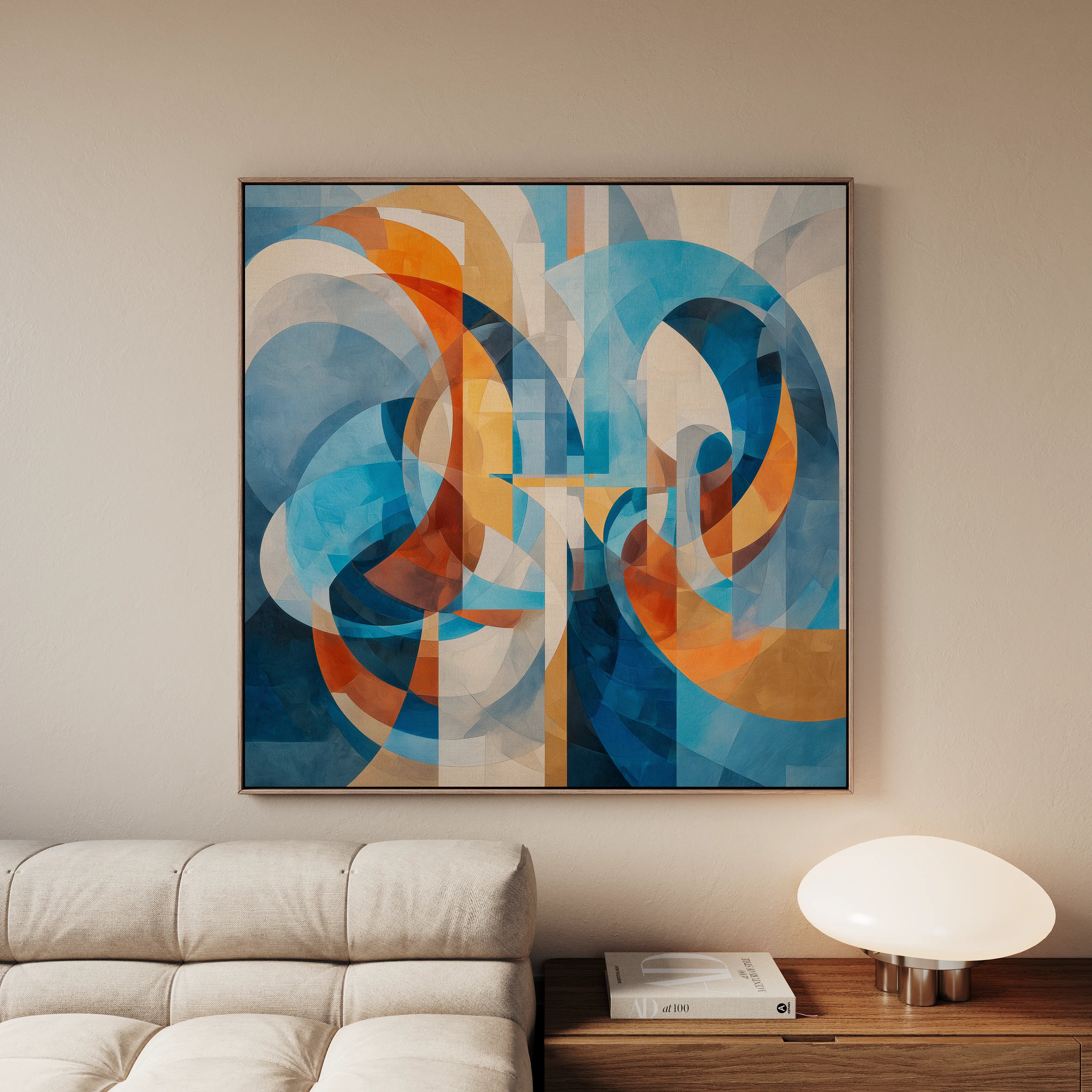 Abstract 1086 Canvas Art 60 x 60 cm / Black