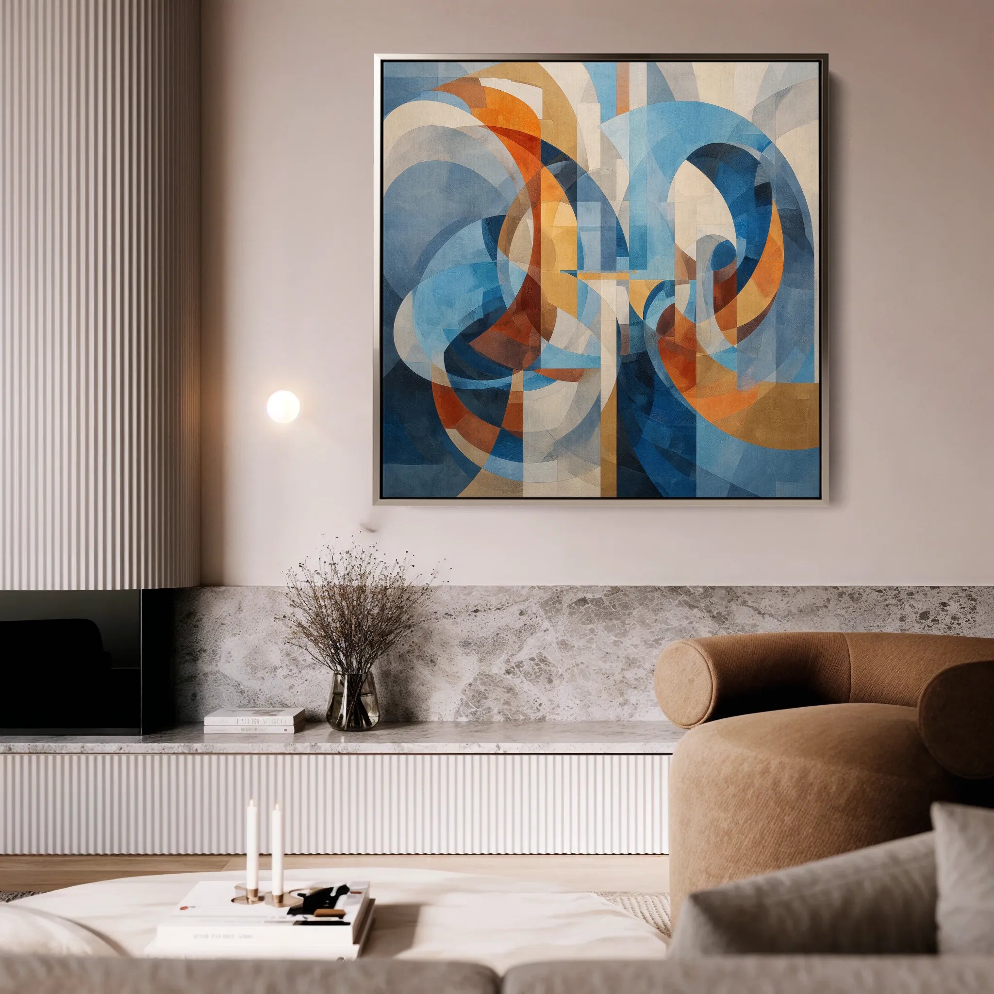 Abstract 1086 Canvas Art 60 x 60 cm / Black