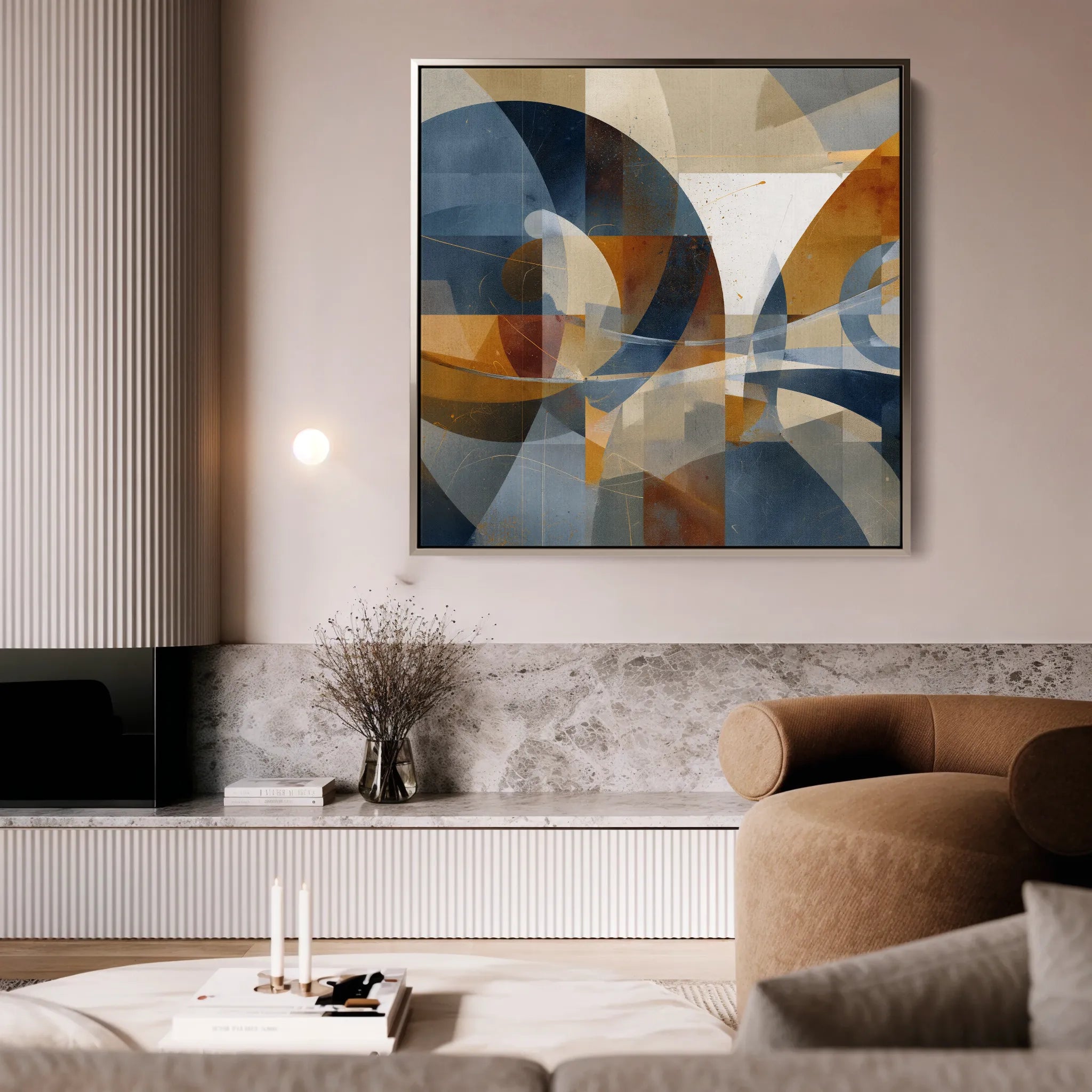 Abstract 1087 Canvas Art 60 x 60 cm / Black