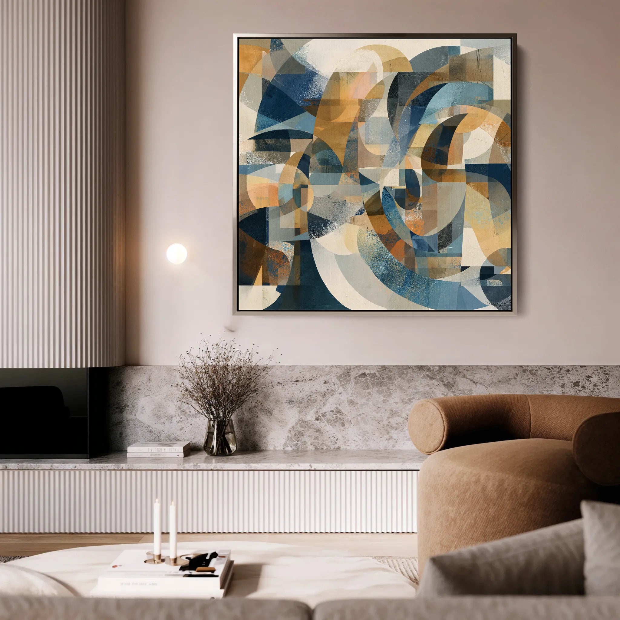 Abstract 1088 Canvas Art 60 x 60 cm / Black