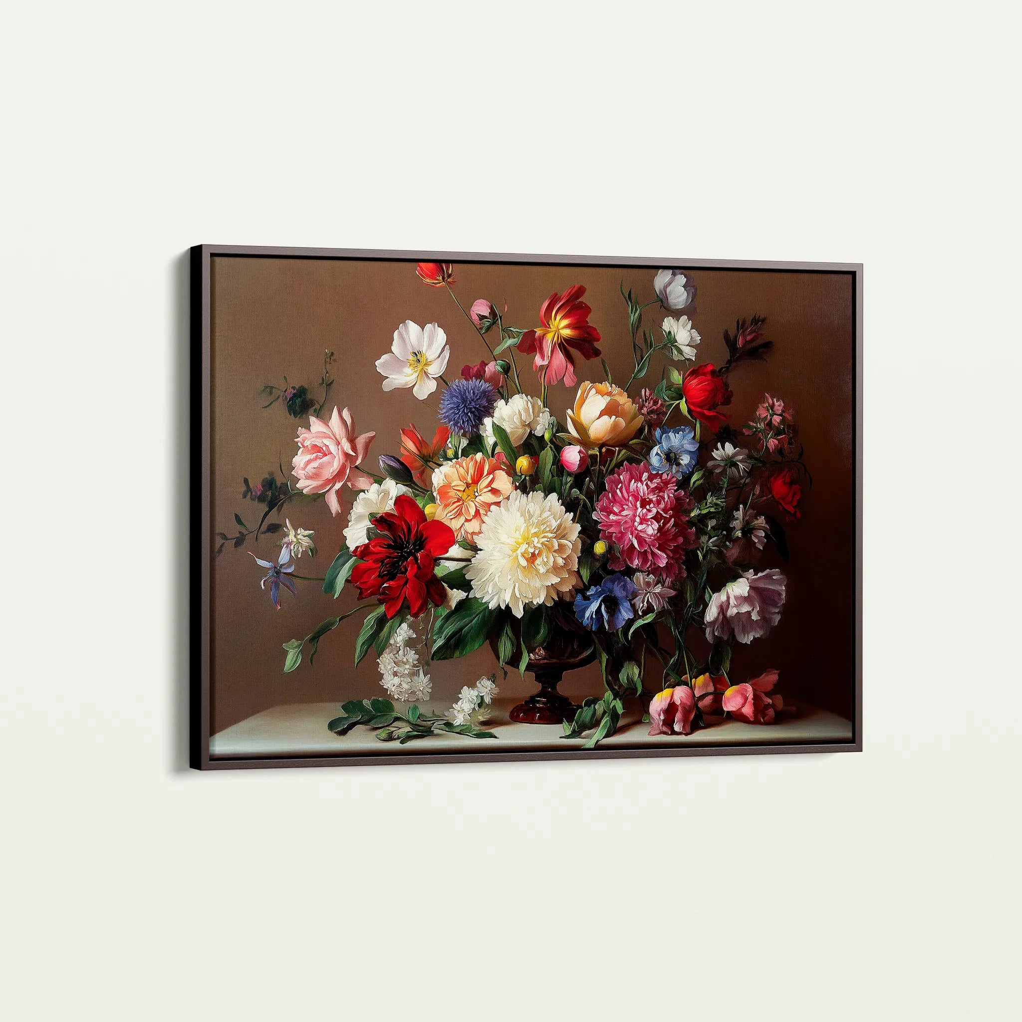 Floral 1088 Canvas Art 60 x 40 cm / Black