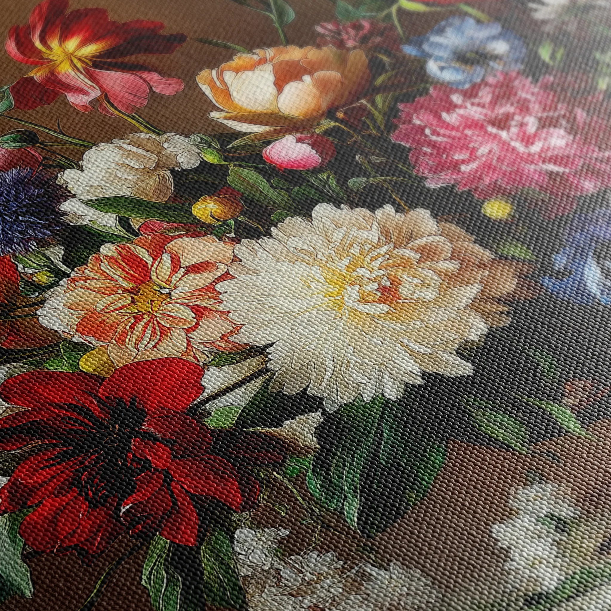 Floral 1088 Canvas Art 60 x 40 cm / Black