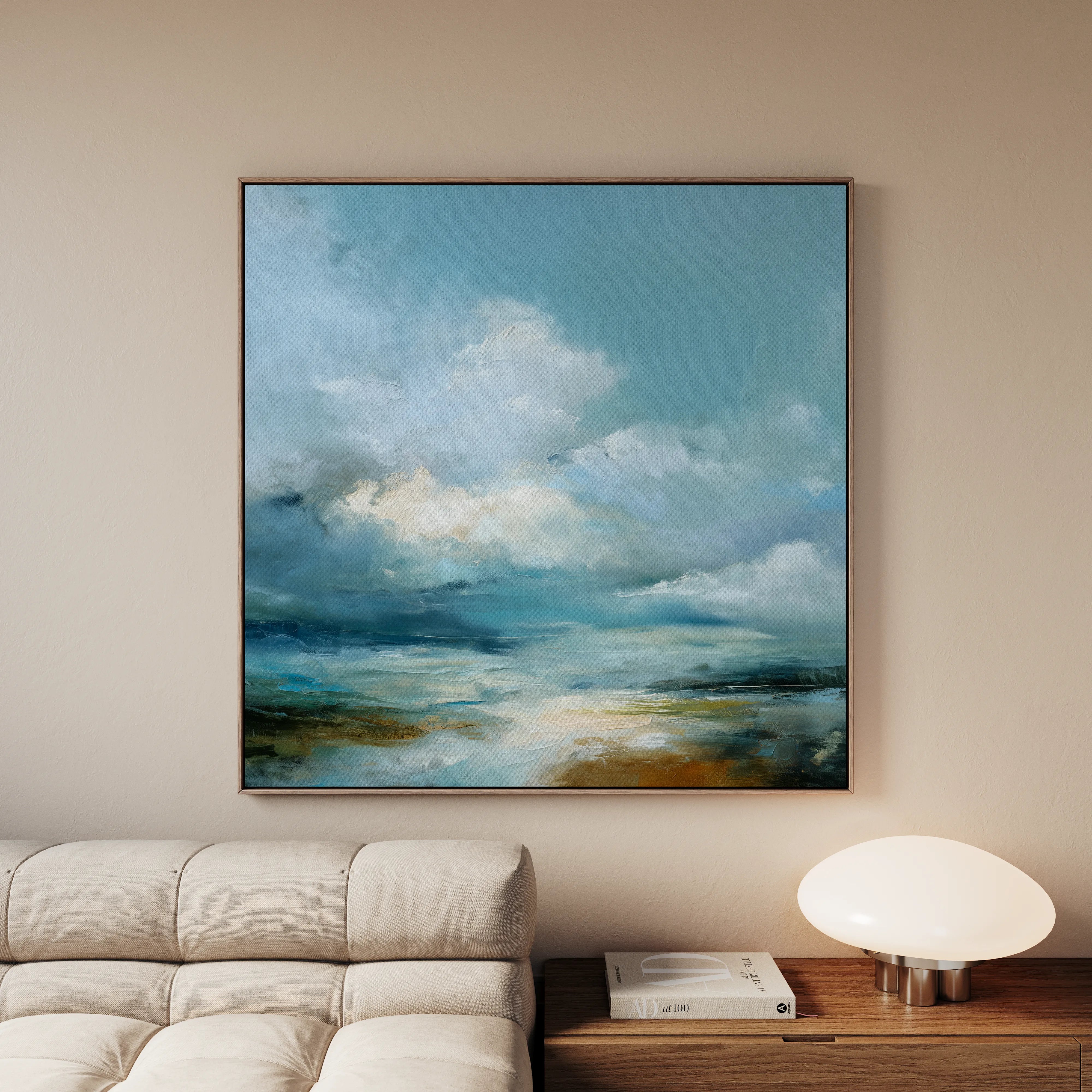 Abstract 1089 Canvas Art 60 x 60 cm / Black