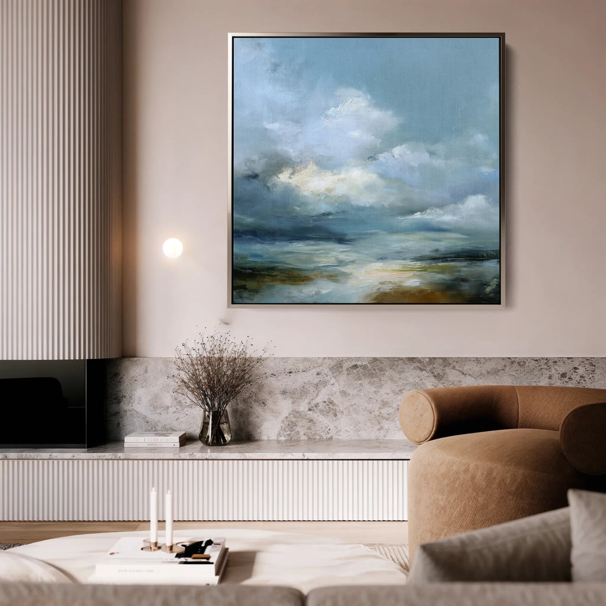 Abstract 1089 Canvas Art 60 x 60 cm / Black