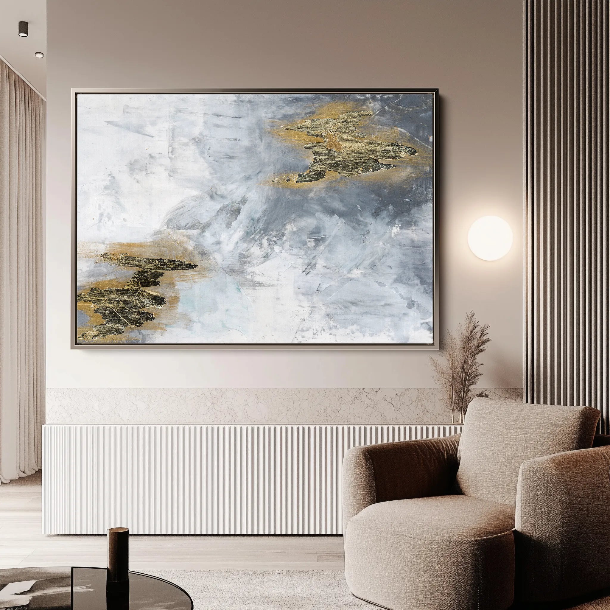 Abstract 109 Canvas Art 60 x 40 cm / Black
