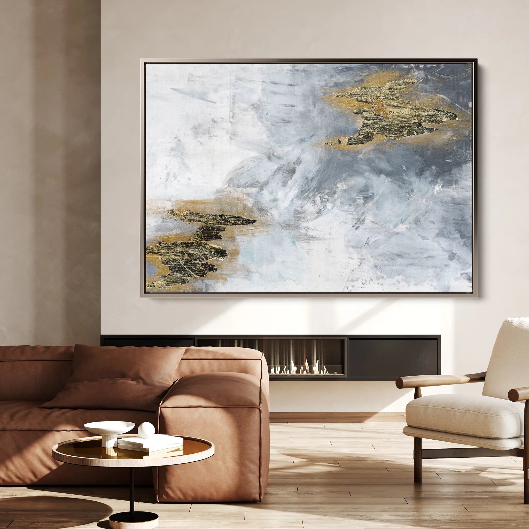 Abstract 109 Canvas Art 60 x 40 cm / Black