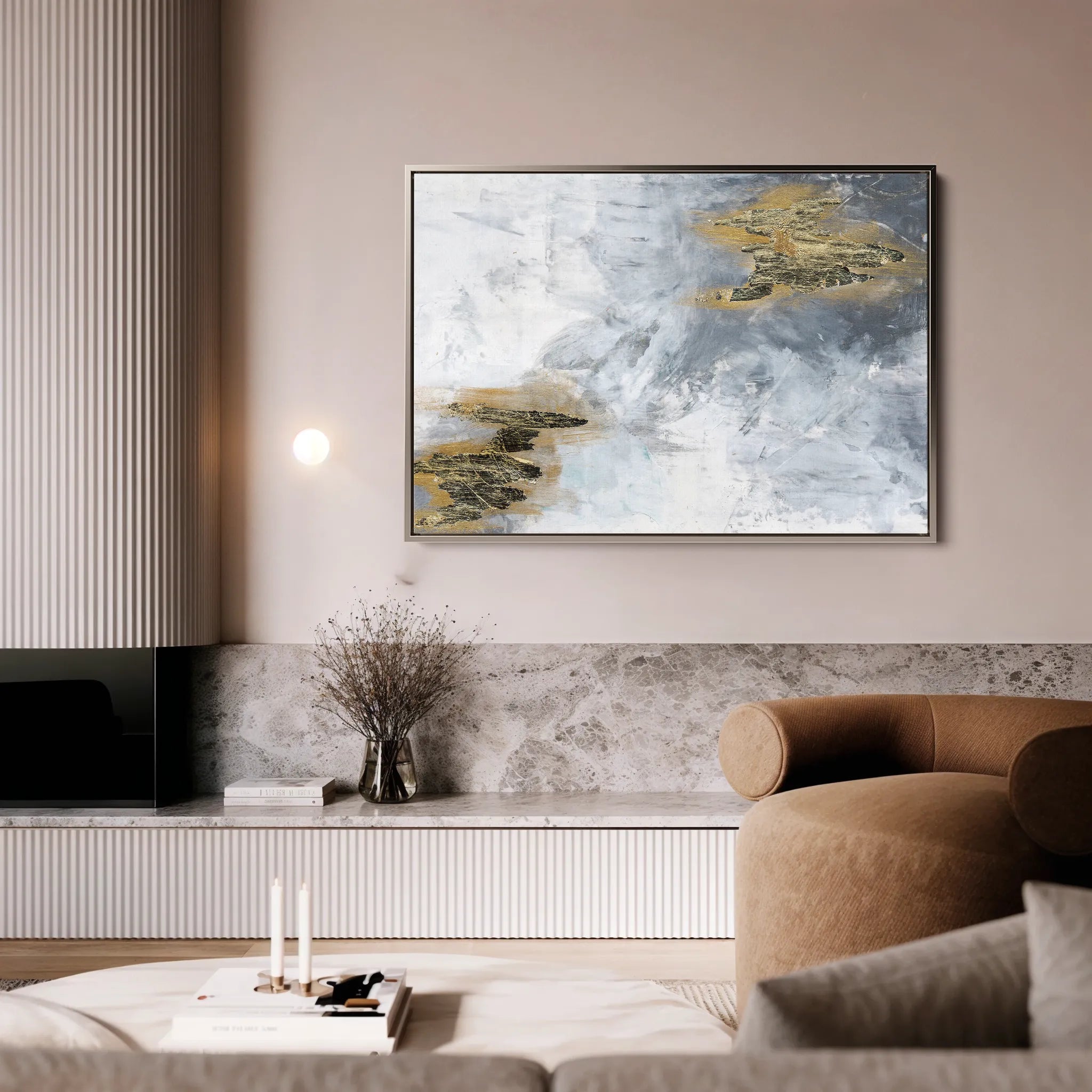 Abstract 109 Canvas Art 60 x 40 cm / Black