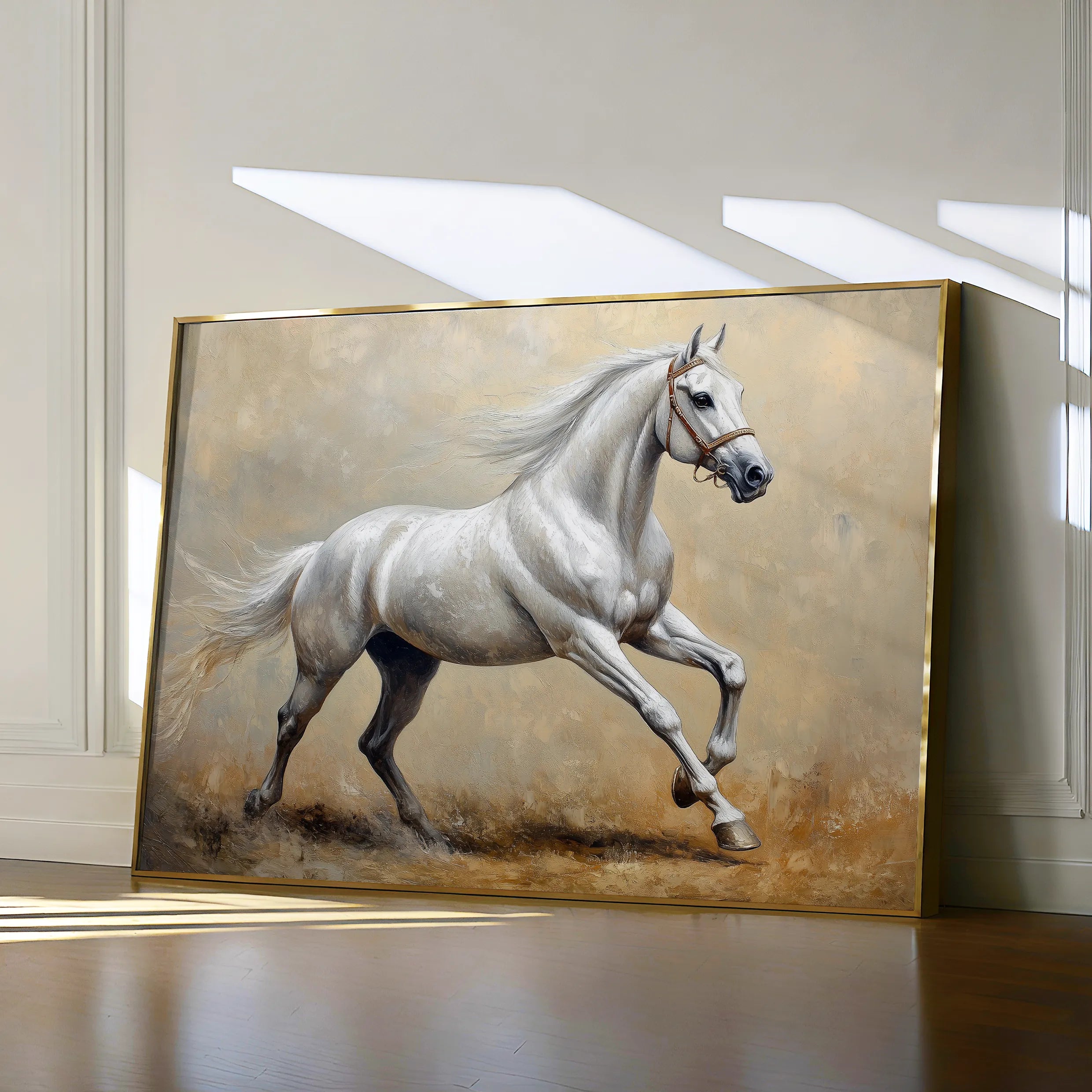 Horses 109 Canvas Art 60 x 40 cm / Black