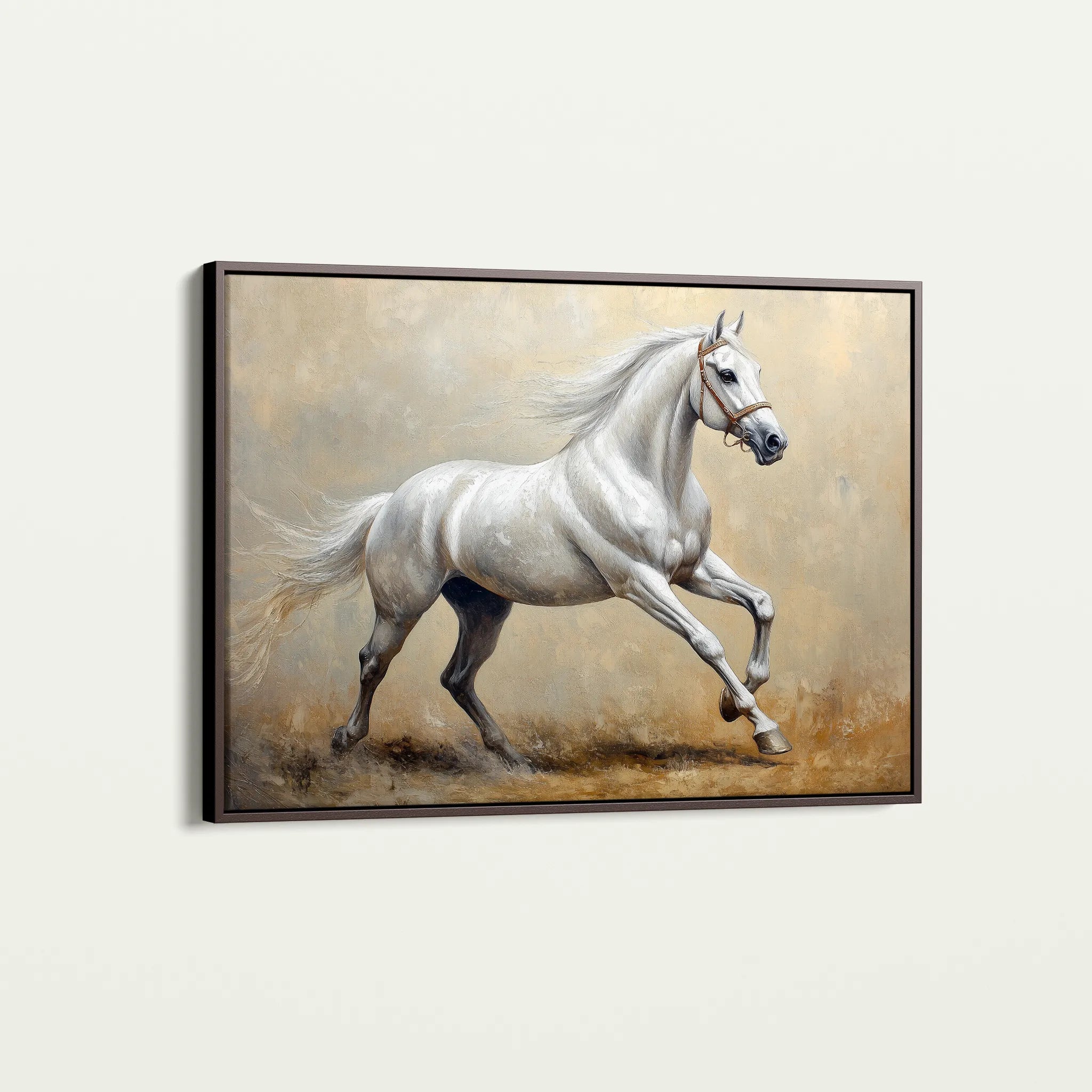 Horses 109 Canvas Art 60 x 40 cm / Black