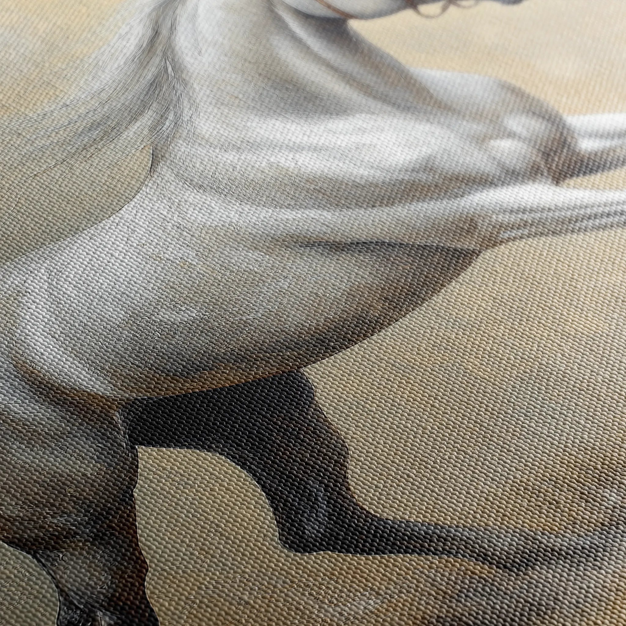 Horses 109 Canvas Art 60 x 40 cm / Black