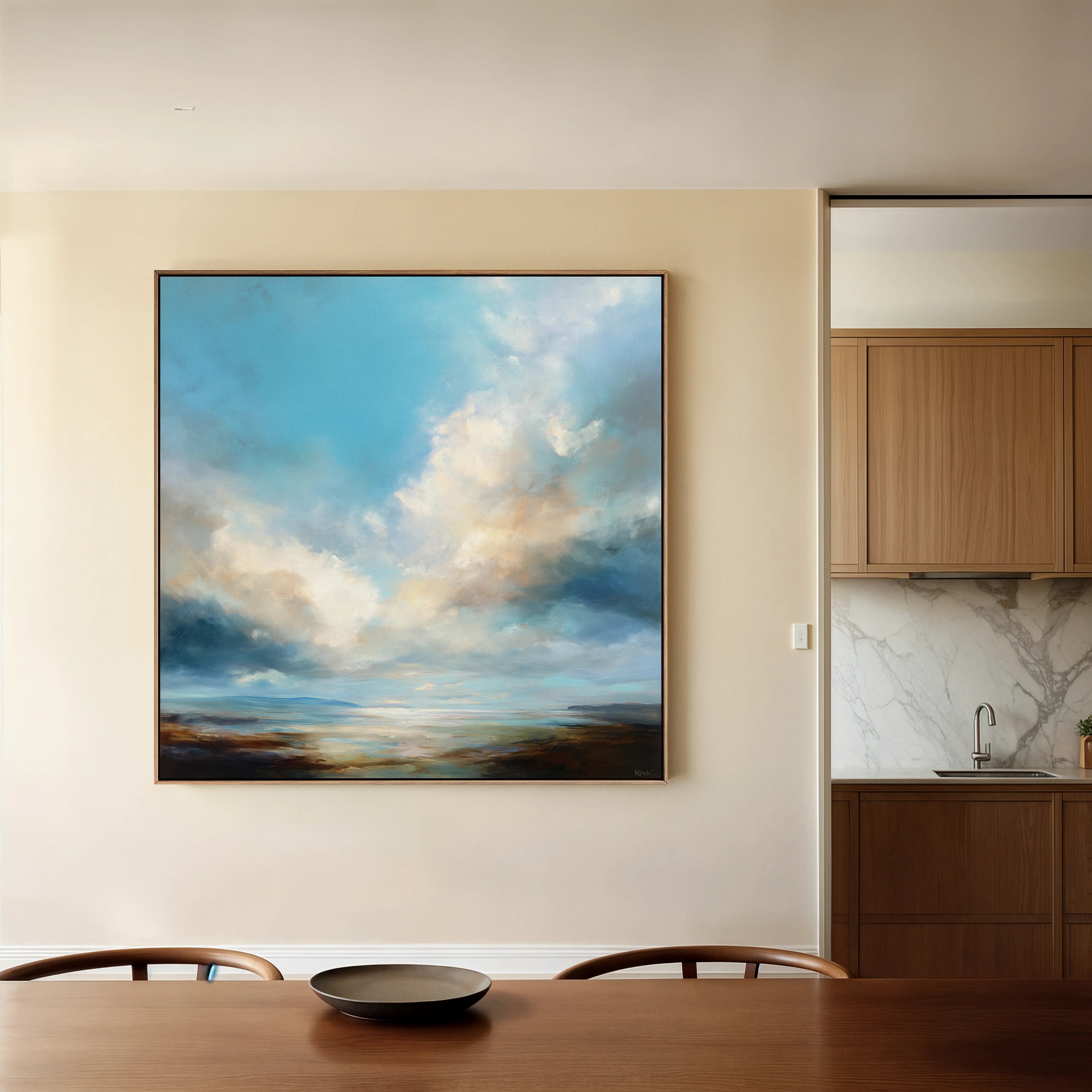 Abstract 1090 Canvas Art 60 x 60 cm / Black