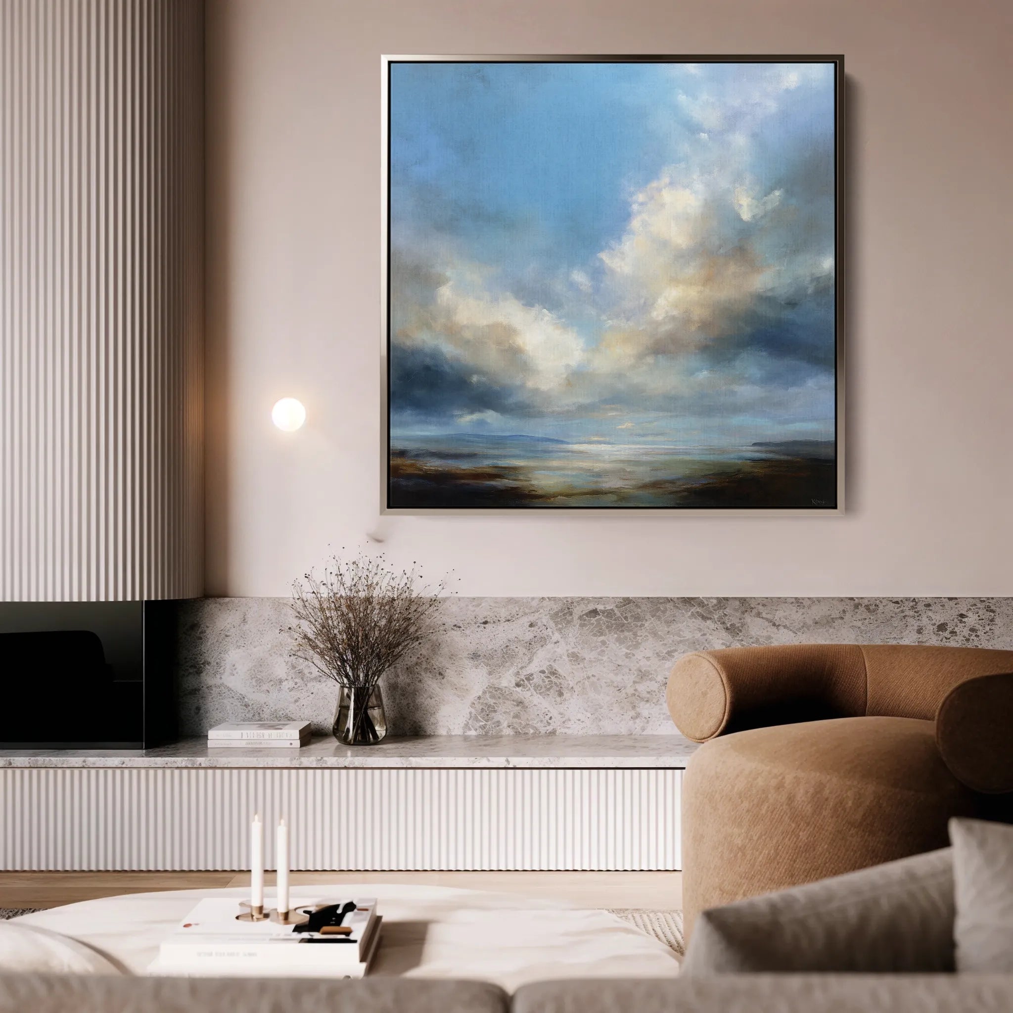 Abstract 1090 Canvas Art 60 x 60 cm / Black