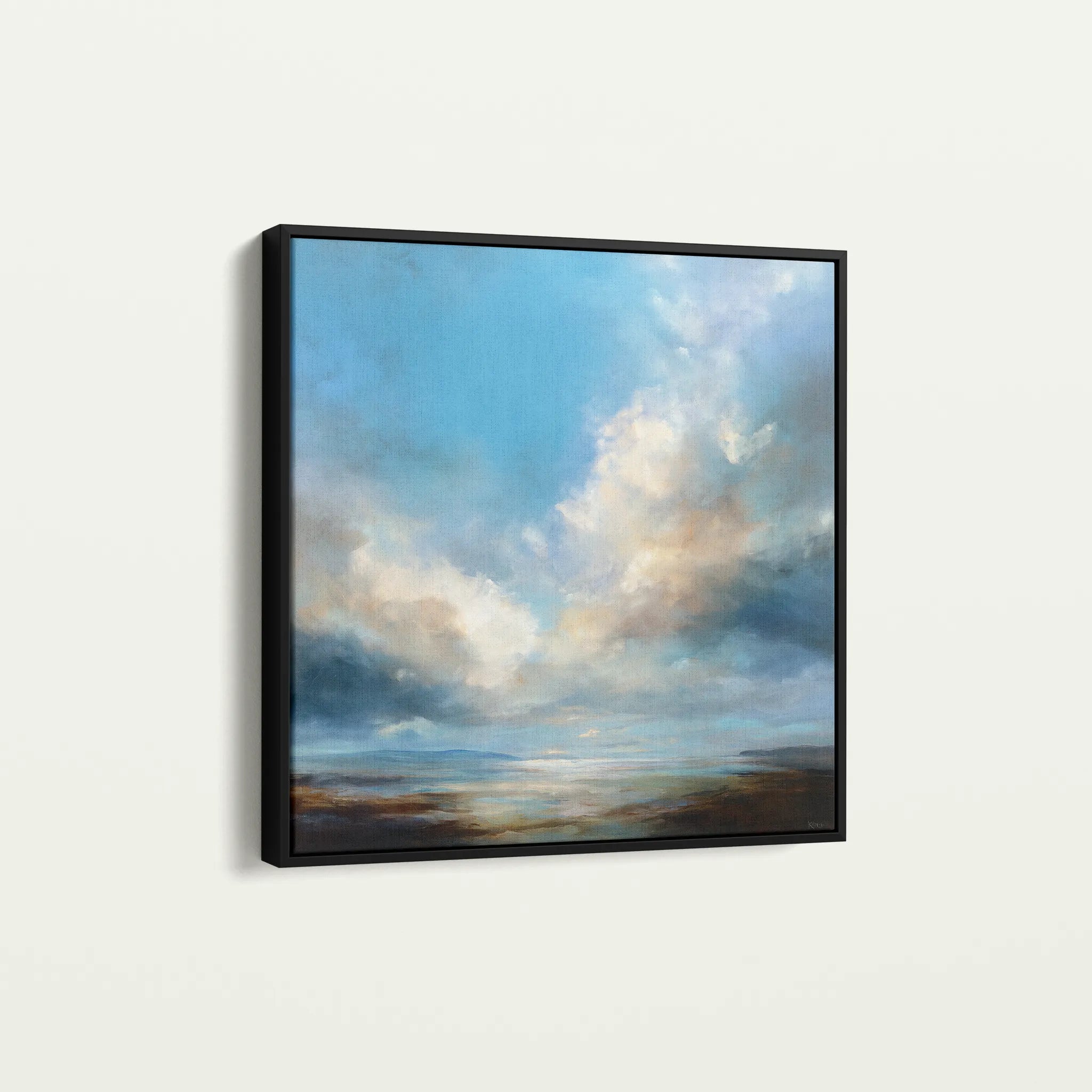 Abstract 1090 Canvas Art 60 x 60 cm / Black