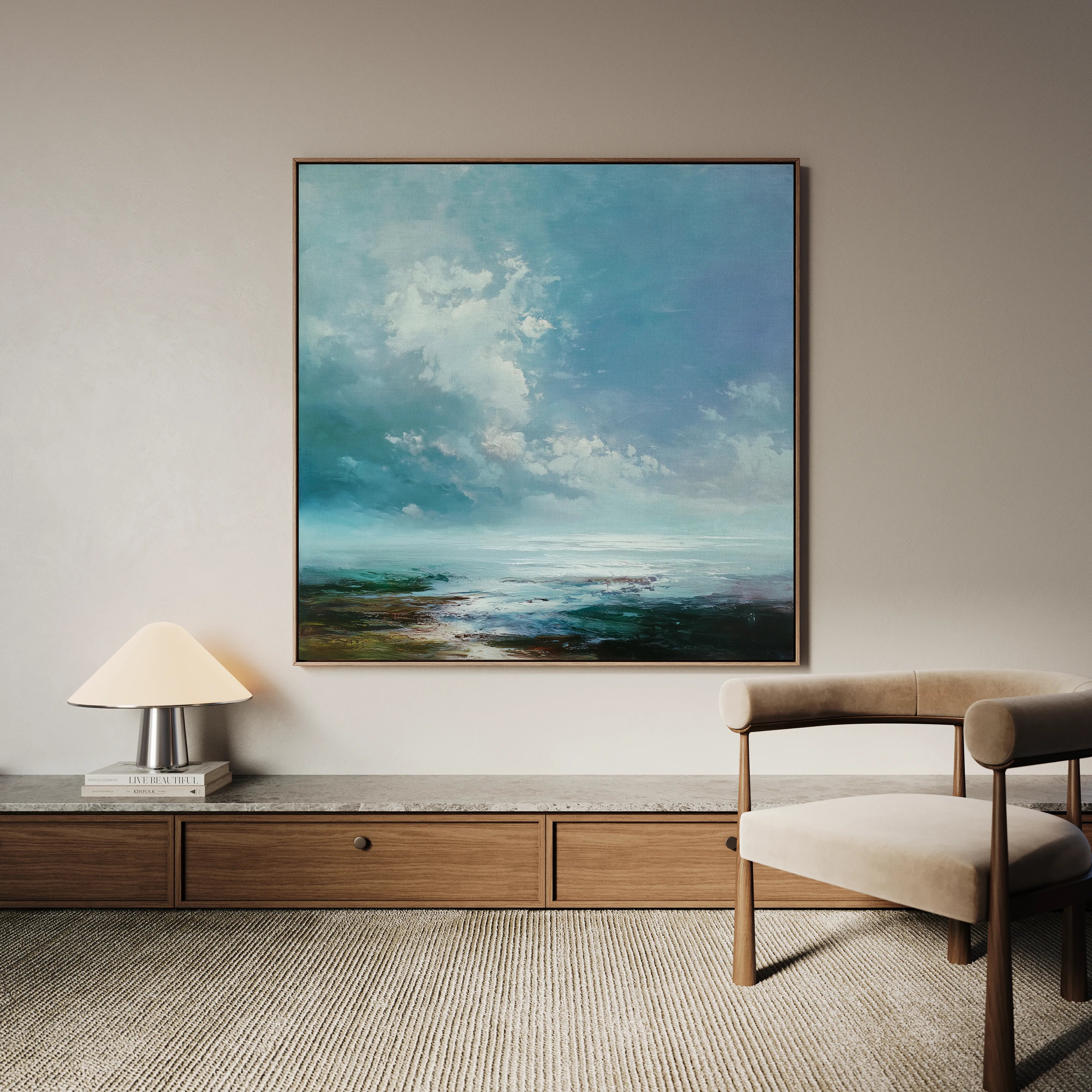 Abstract 1091 Canvas Art 60 x 60 cm / Black