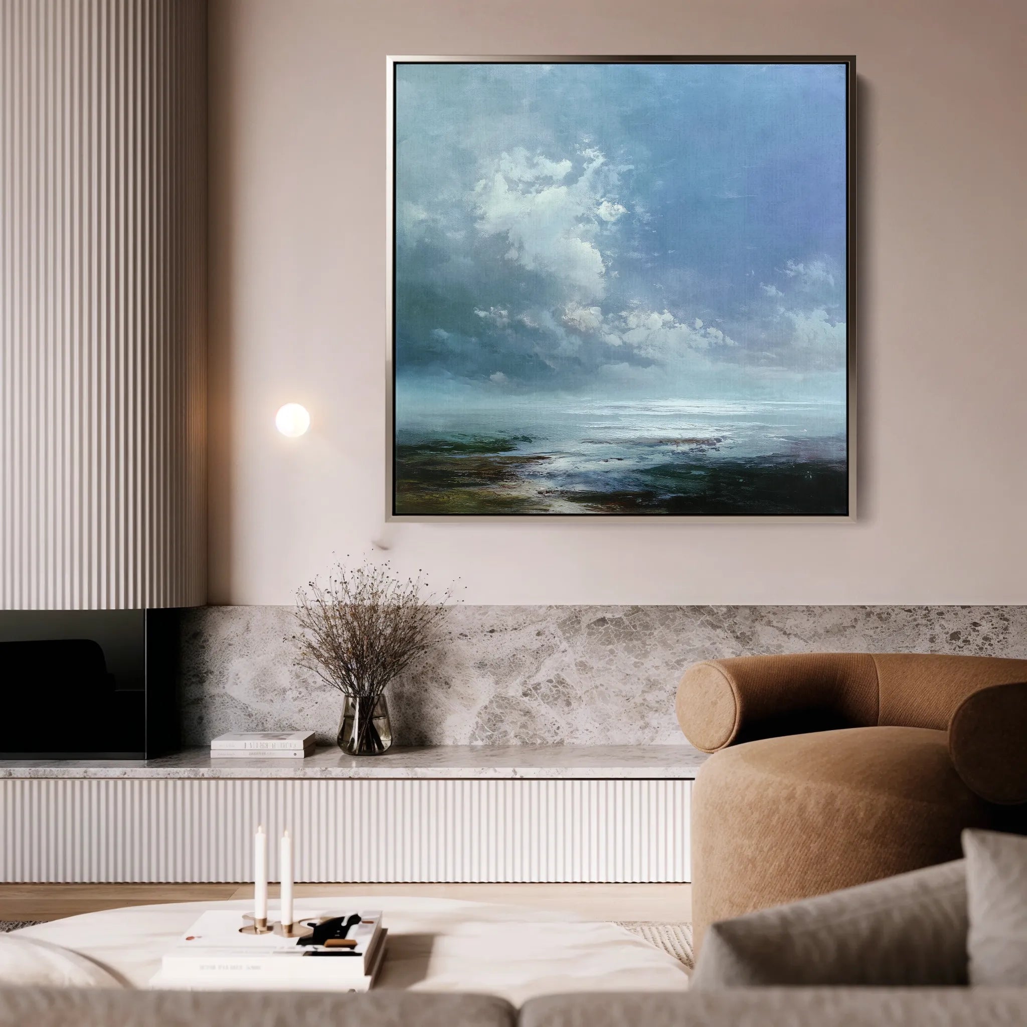 Abstract 1091 Canvas Art 60 x 60 cm / Black