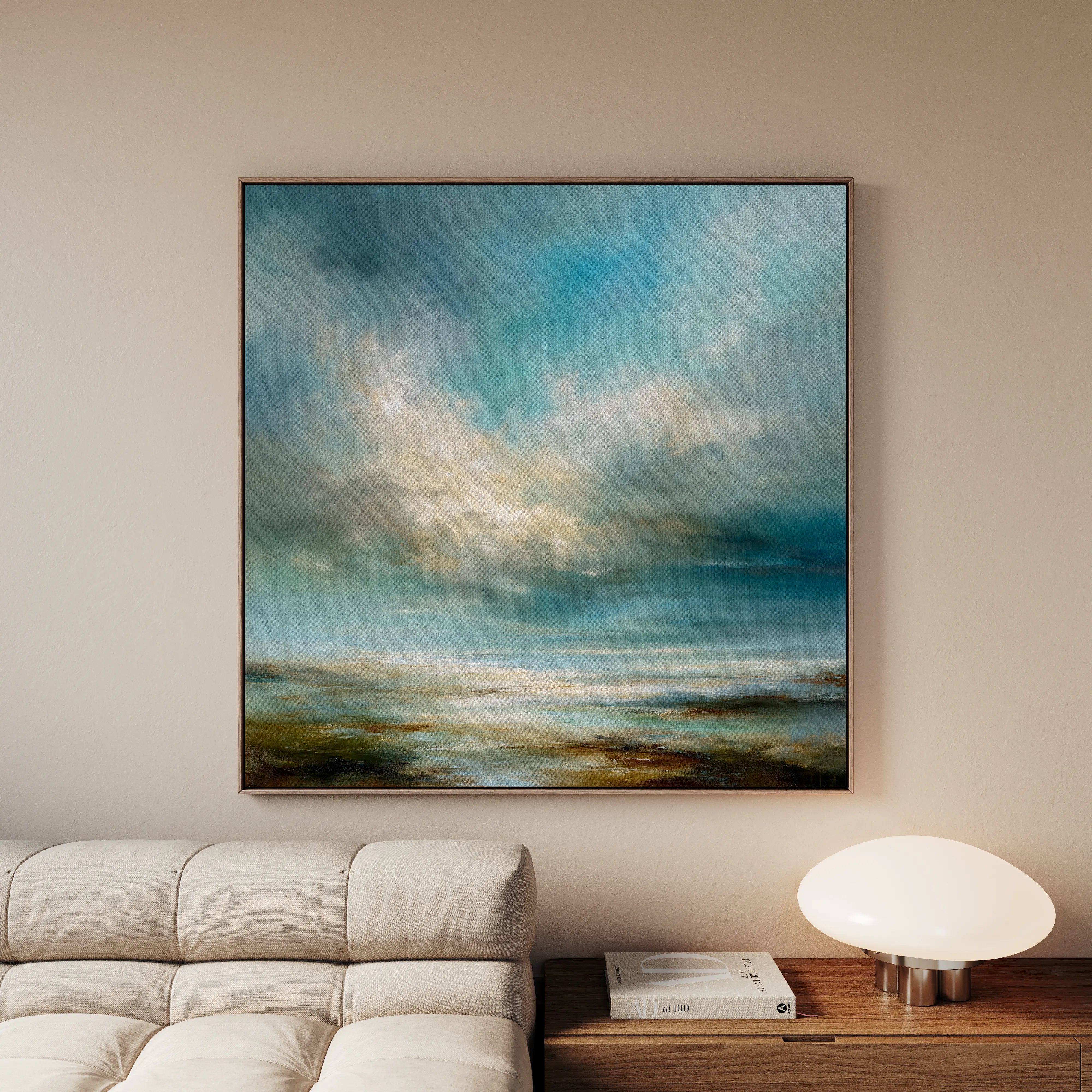 Abstract 1092 Canvas Art 60 x 60 cm / Black